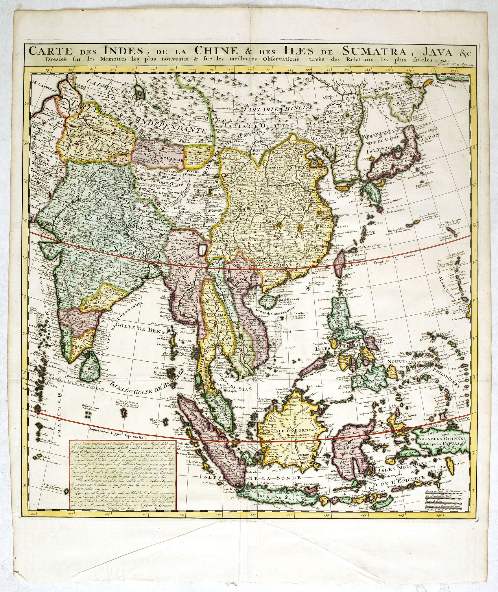 CHATELAIN, H., Carte des Indes, de la Chine & des Isles de Sumatra, Java &c.., antique map, old maps