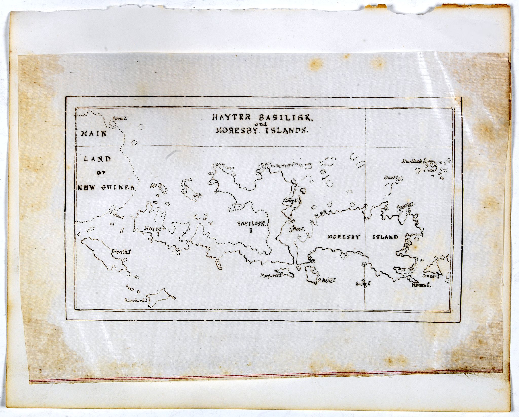 ANONYMOUS, Hayter Basilisk, and Moresby Islands. (manuscript map), antique map, old maps