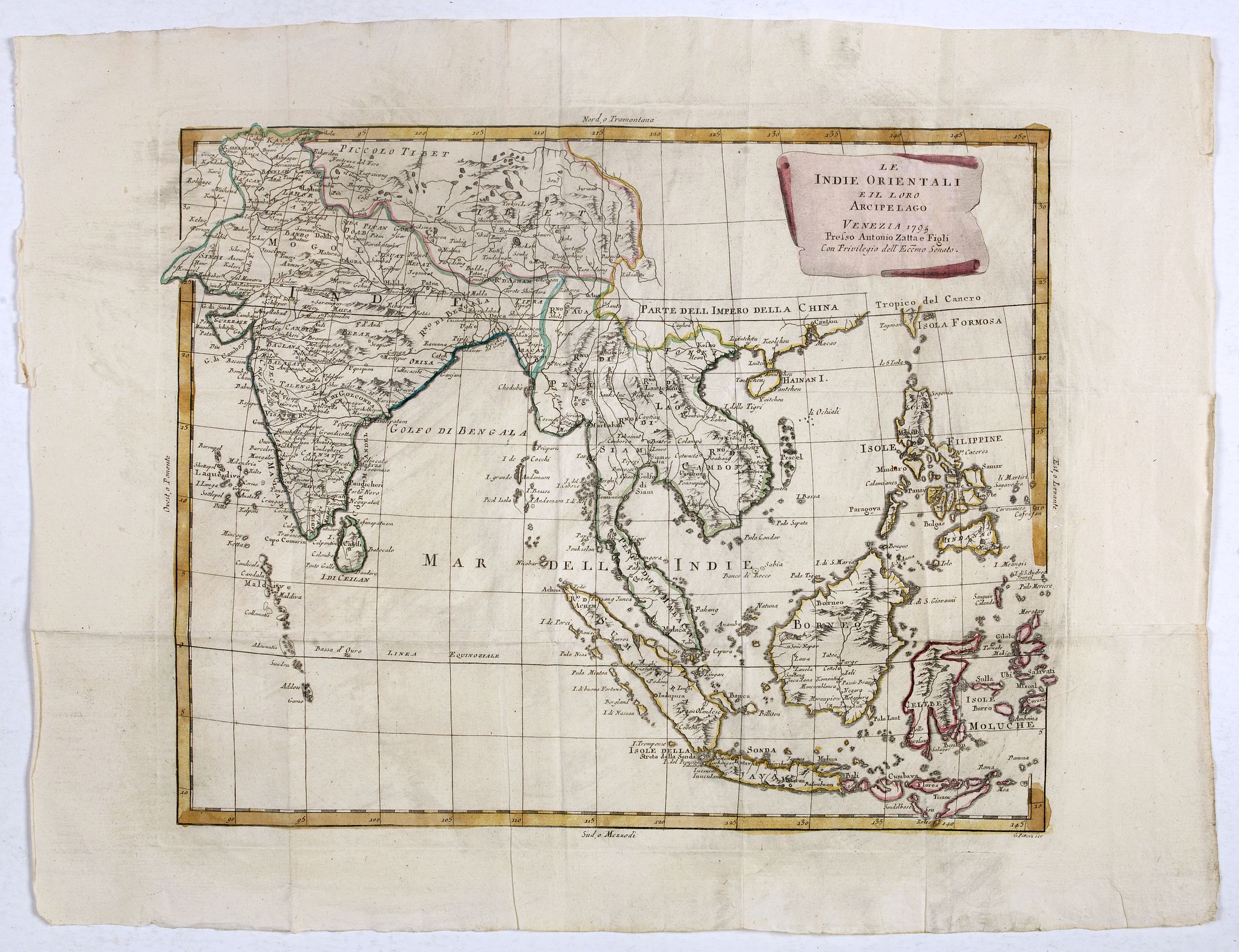 ZATTA, A, Le Indie Orientali E Il Loro Arcipelago . . ., antique map, old maps