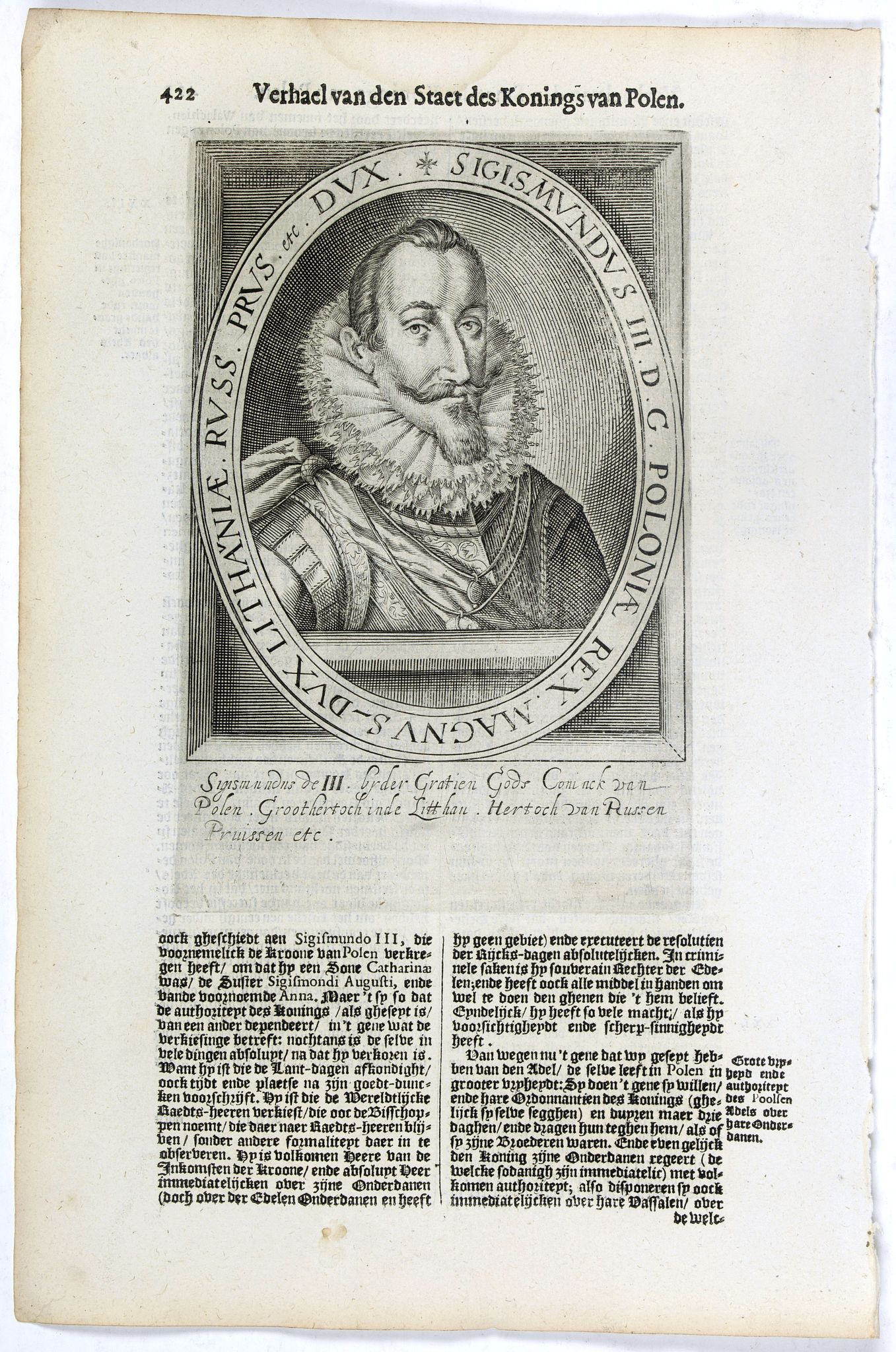 DE CLERCK, N., Sigismundus III. D. G. Poloniae Rex. Magnus-Dux Lithauniae. Russ. Prus. etc. Dux., antique map, old maps