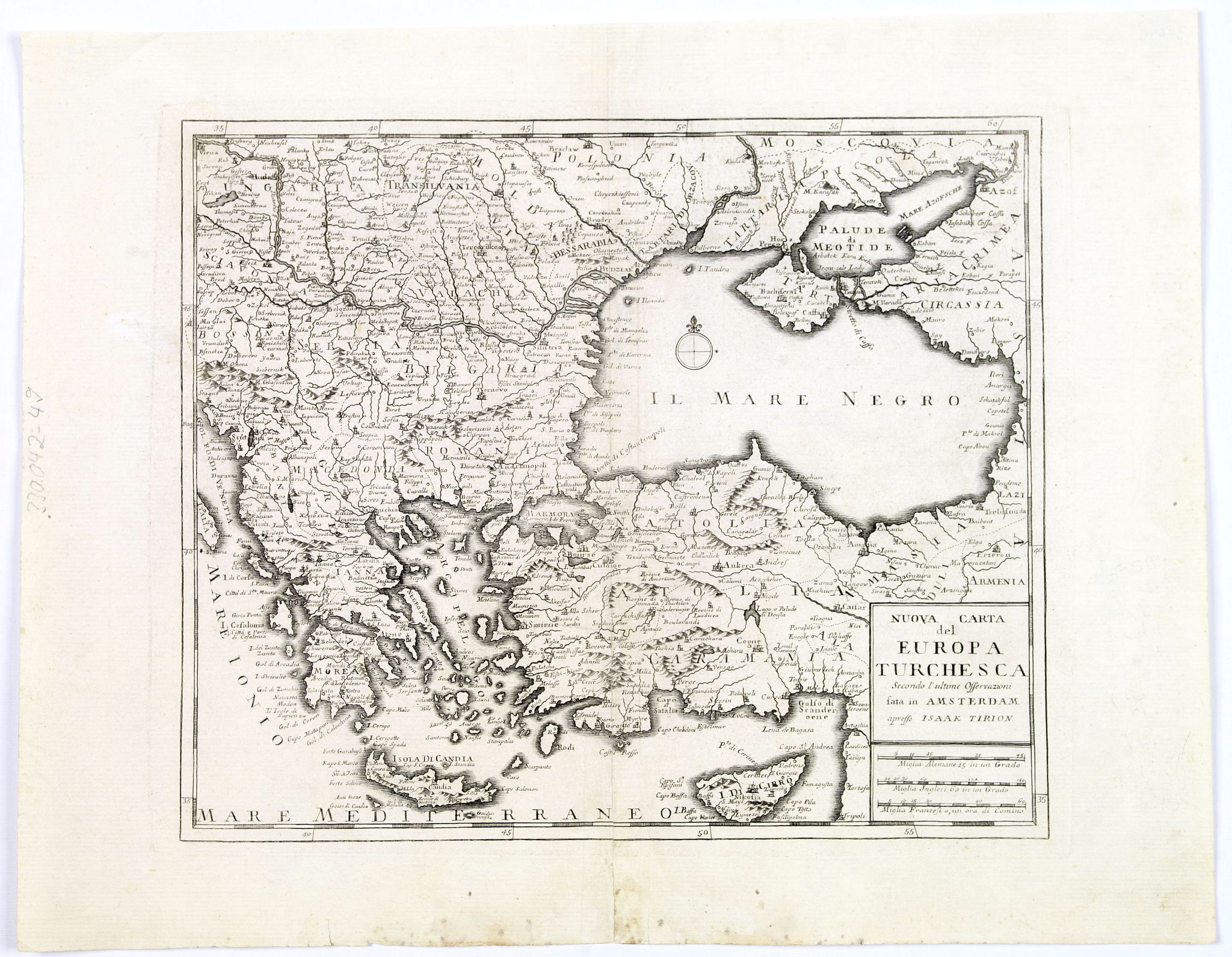 ALBRIZZI, G. , Nuova Carta del Europa Turchesca., antique map, old maps