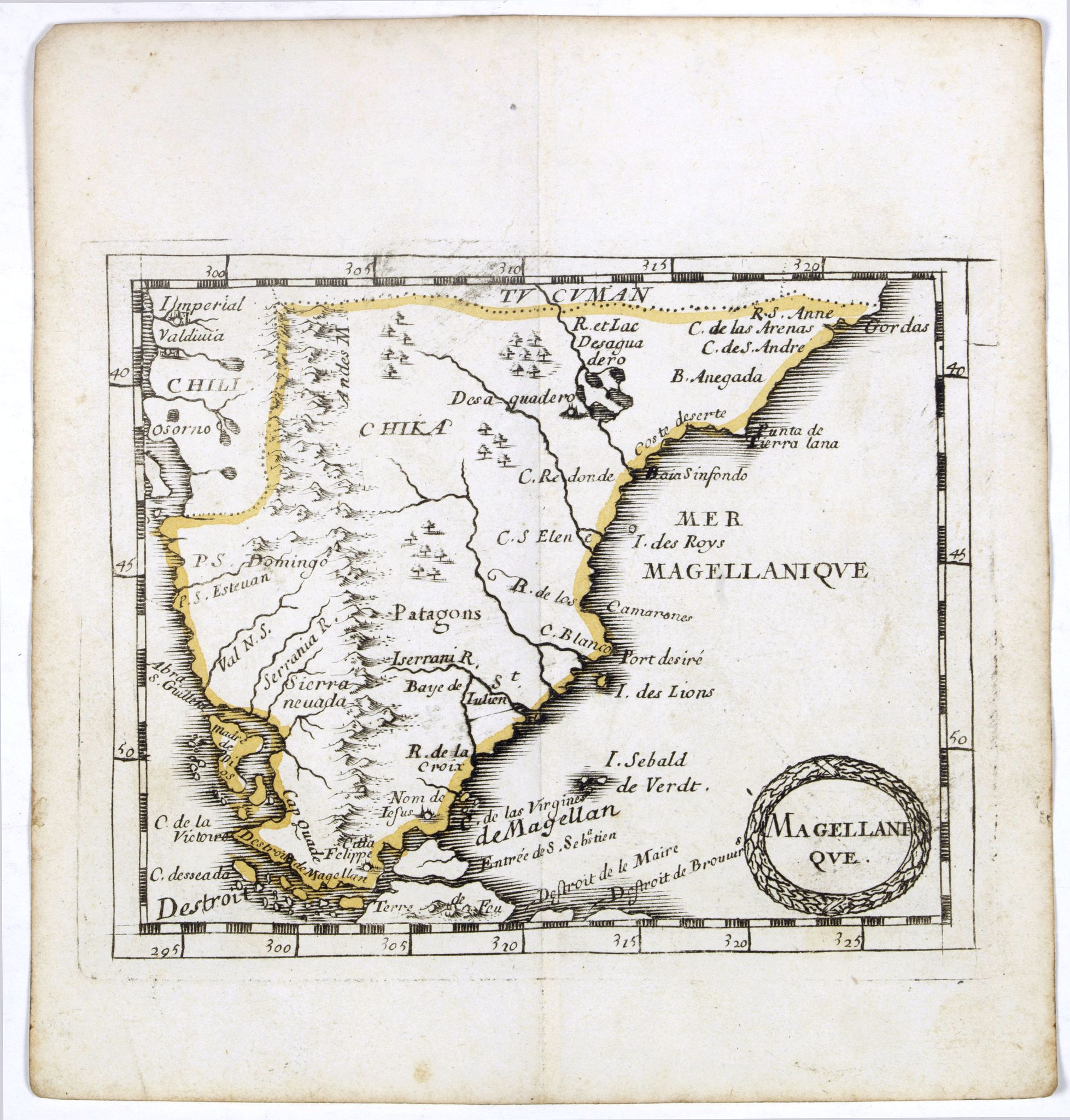 DU VAL, P., Magellanique., antique map, old maps