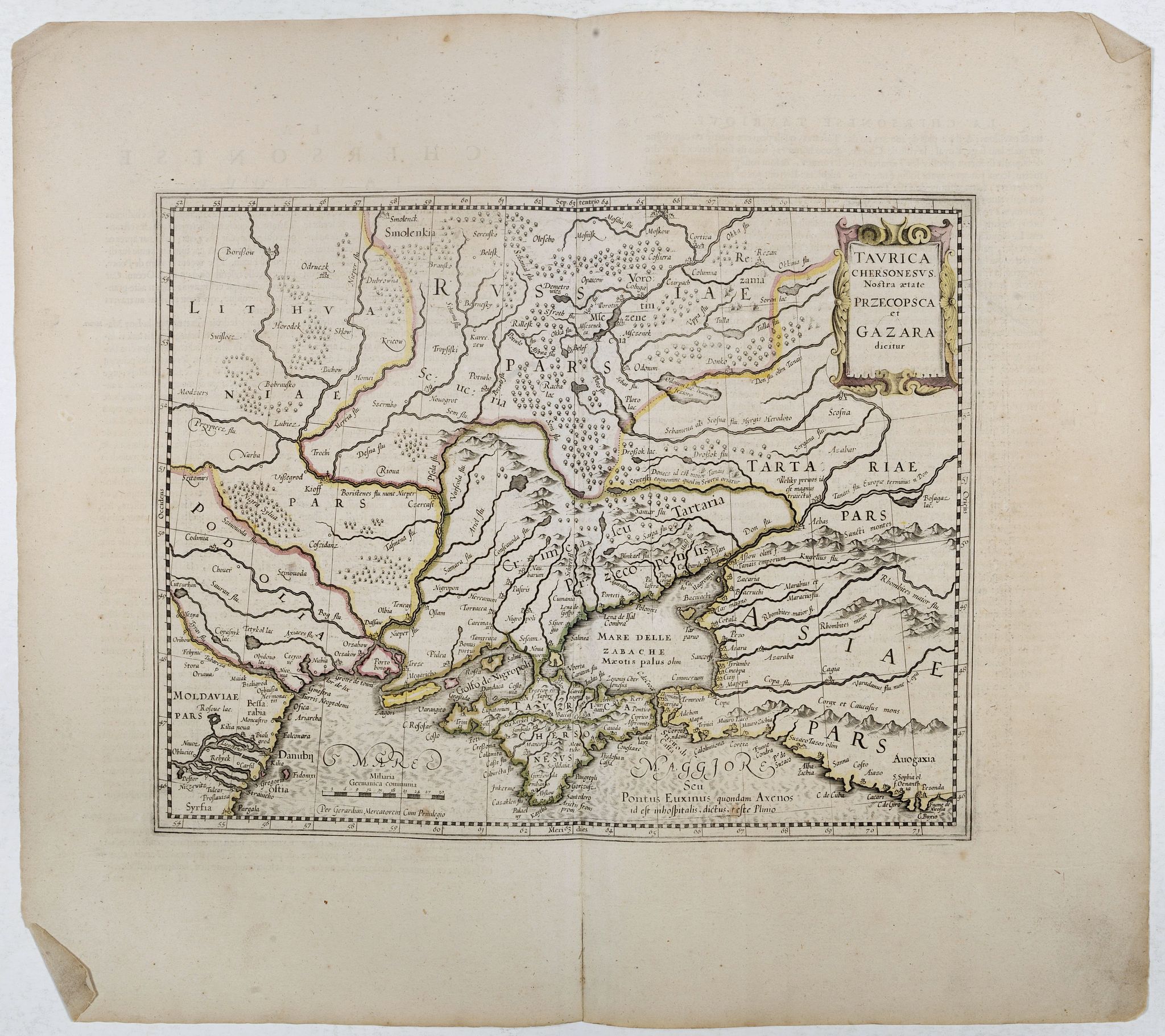 MERCATOR, G. / HONDIUS, J., Taurica Chersonesus., antique map, old maps