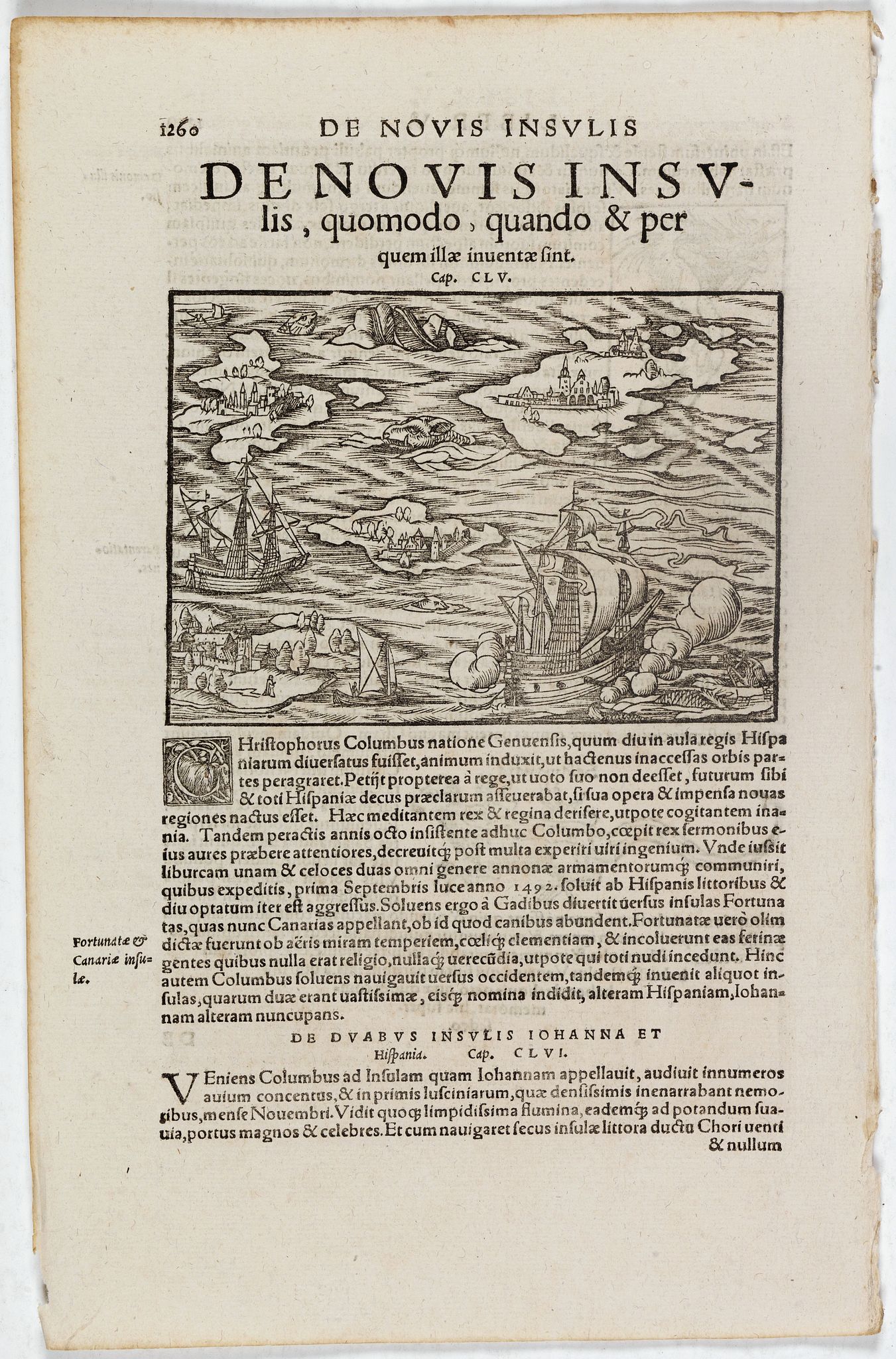 MÜNSTER, S., De Novis Insulis, Quomodo quando . . ., antique map, old maps