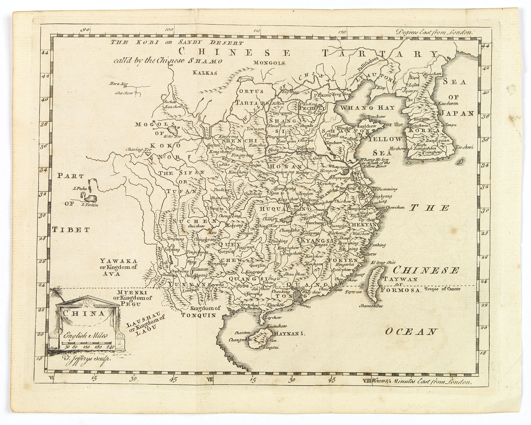 JEFFREYS, T., China., antique map, old maps