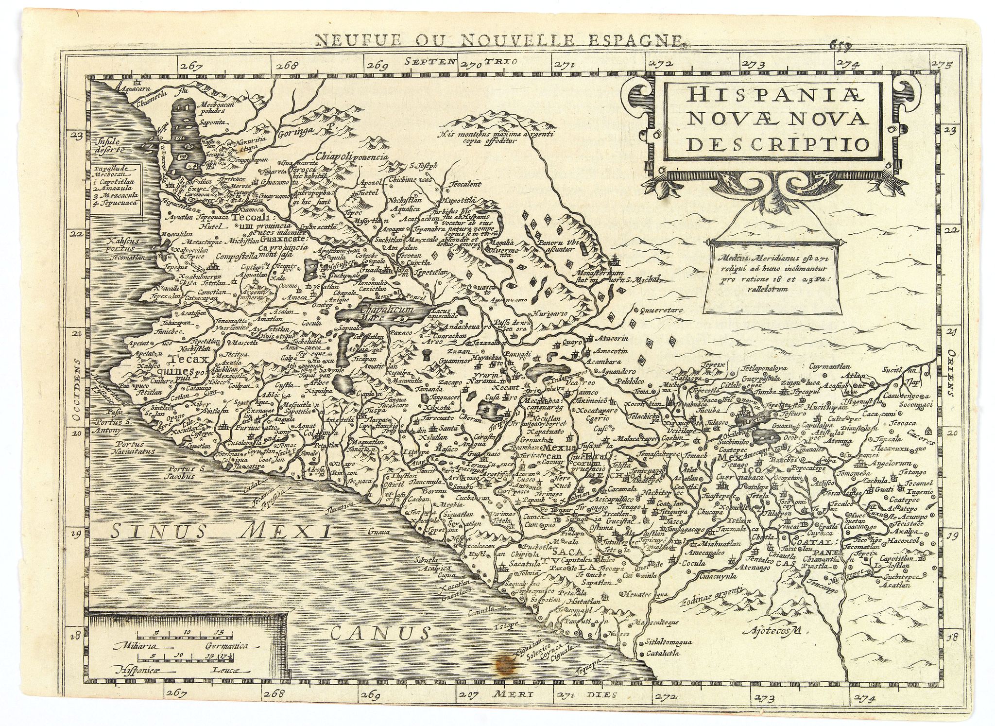HONDIUS, J ./ CLOPPENBURG, J., Hispaniae Novae Nova Descriptio., antique map, old maps