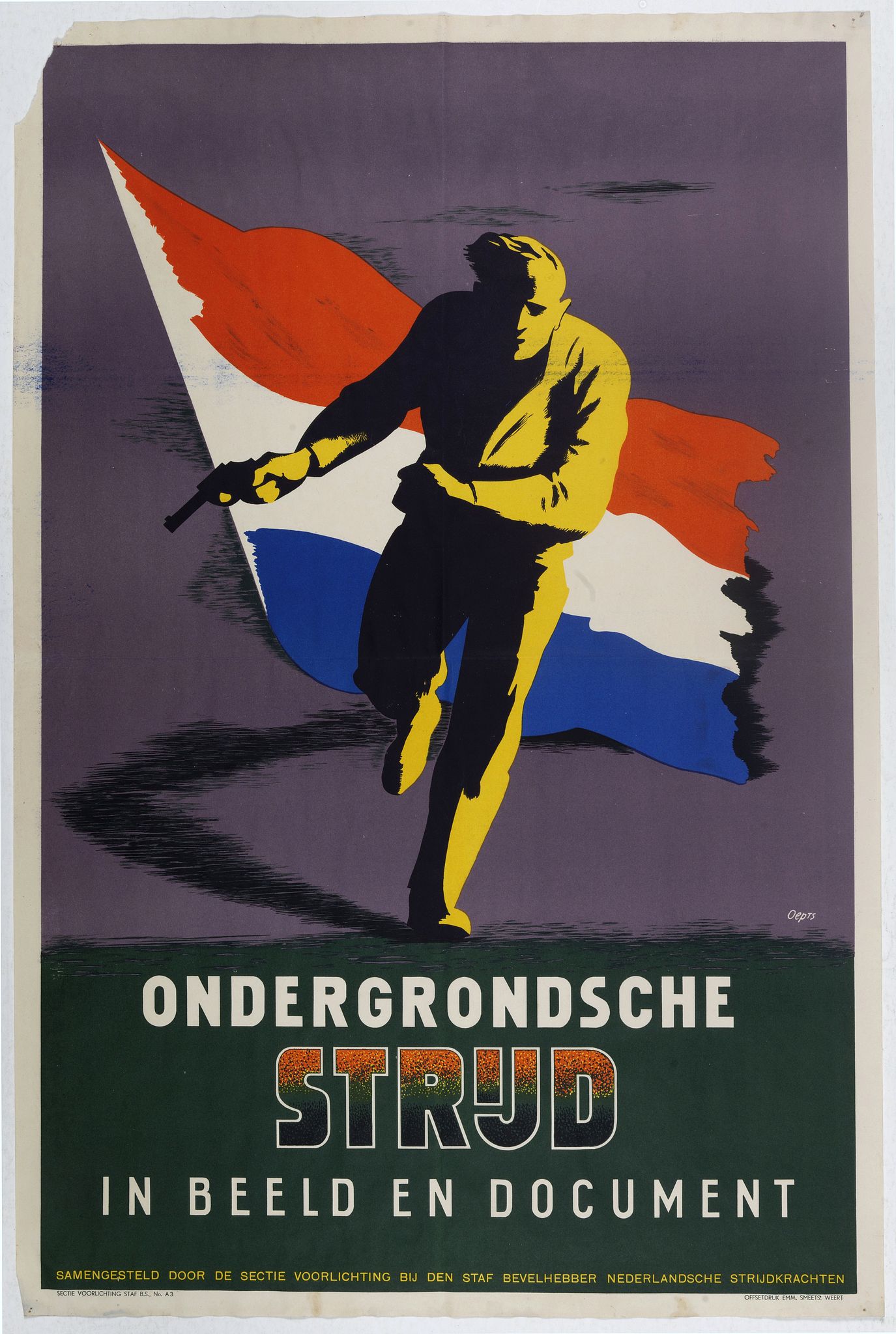 OEPTS, W., Ondergrondsche strijd. In beeld en document., antique map, old maps