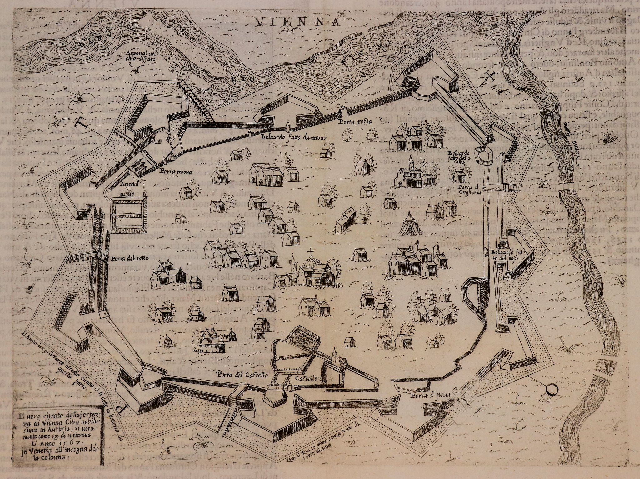 FORLANI, P. / BALLINO, G., Vienna., antique map, old maps