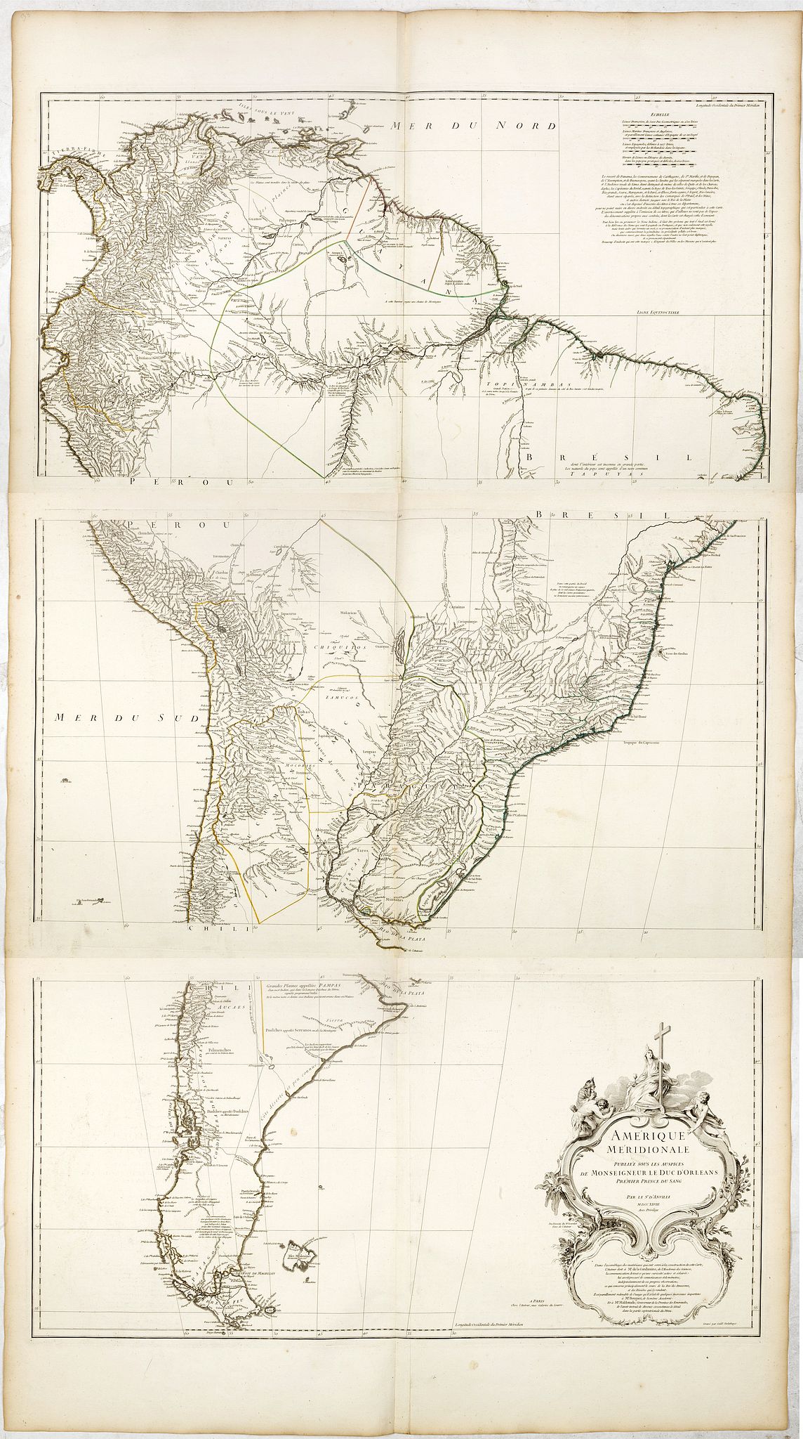 d'ANVILLE, D'ANVILLE., antique map, old maps