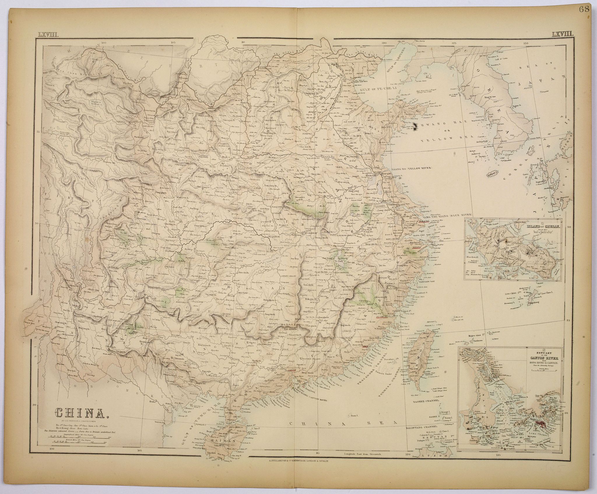 FULLARTON, A., China., antique map, old maps