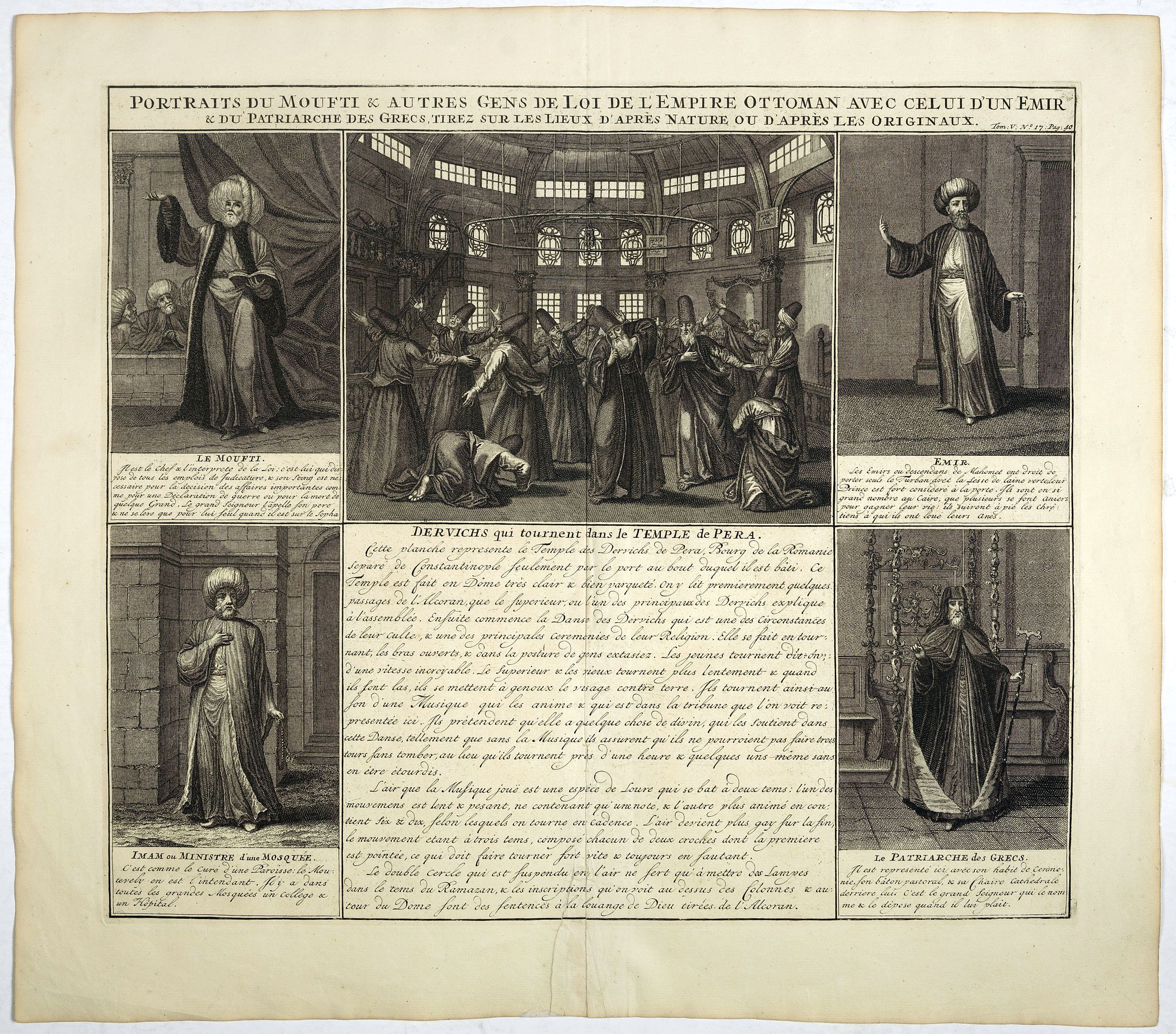 CHATELAIN, H., Portraits du Moufti & autres Gens de Loi de l'Empire Ottoman . . ., antique map, old maps