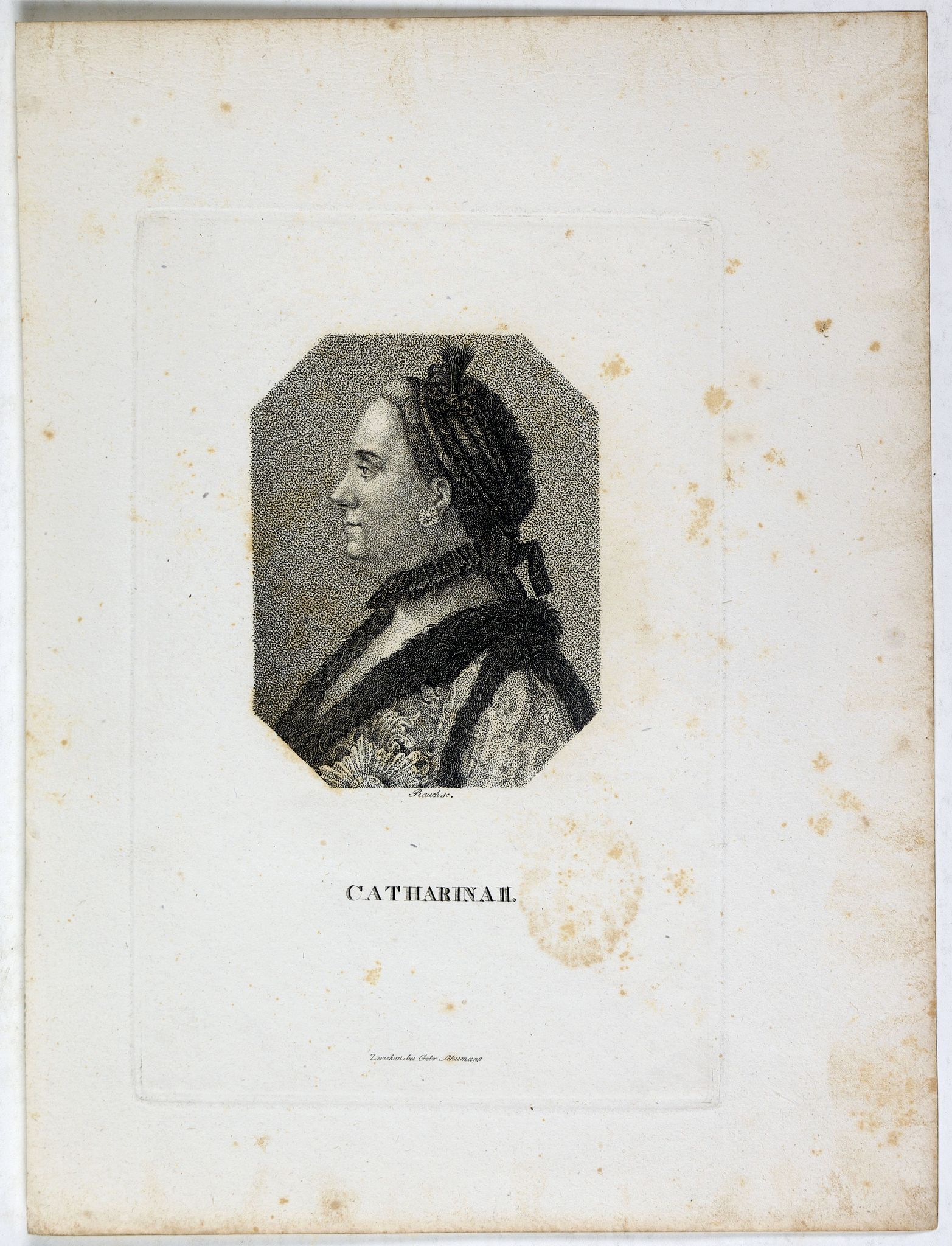 SCHUMANN, R., Catharina II., antique map, old maps