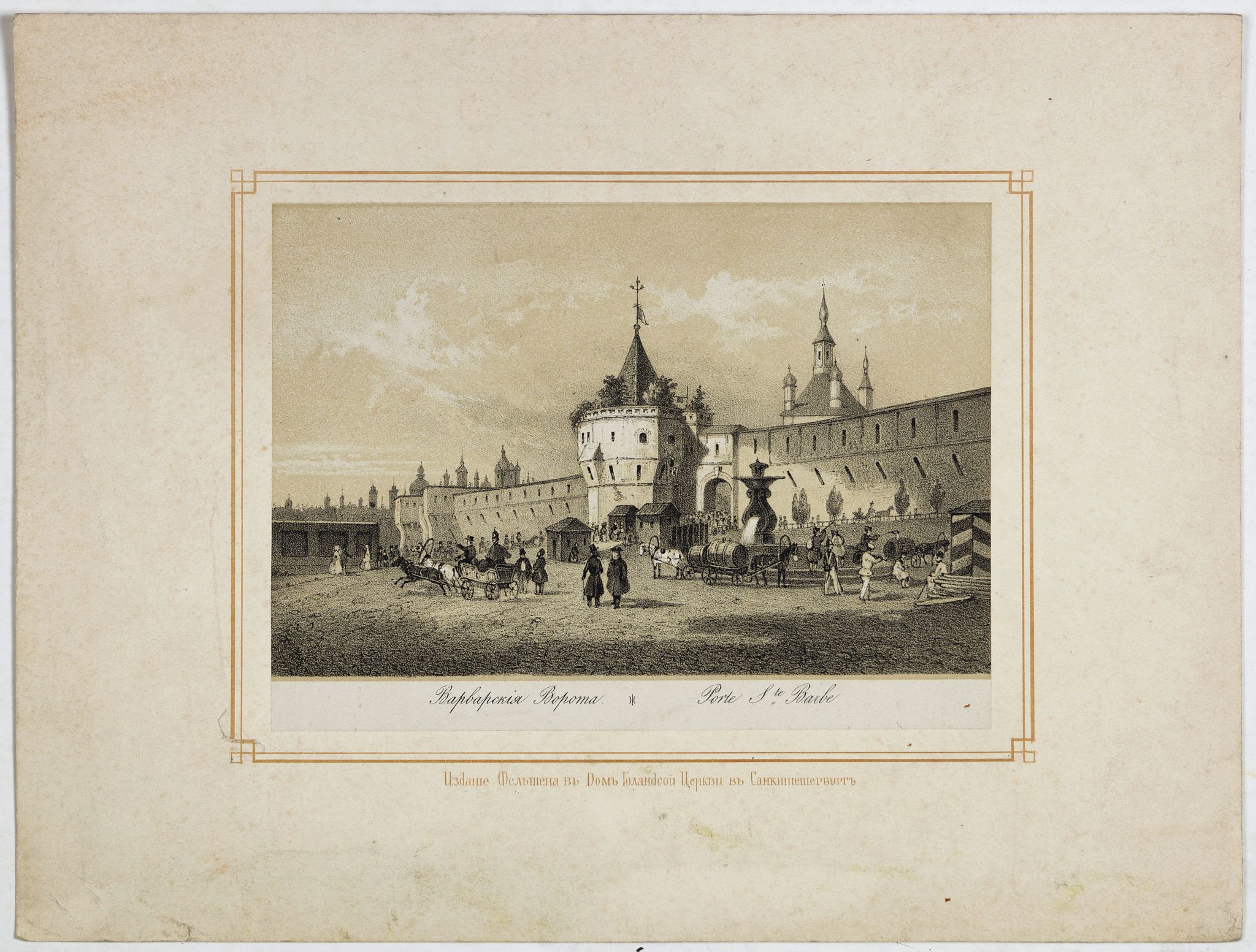 ANONYMOUS, Porte Ste Barbe., antique map, old maps
