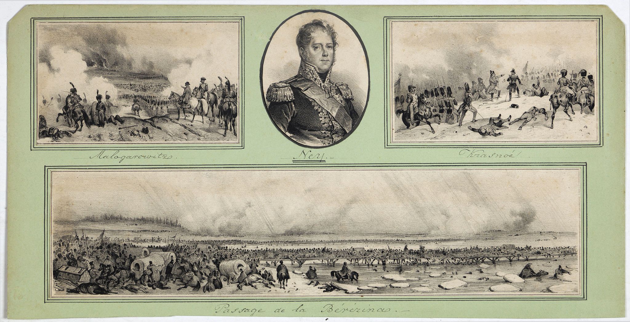 ANONYMOUS, Passage de la Berezinas., antique map, old maps