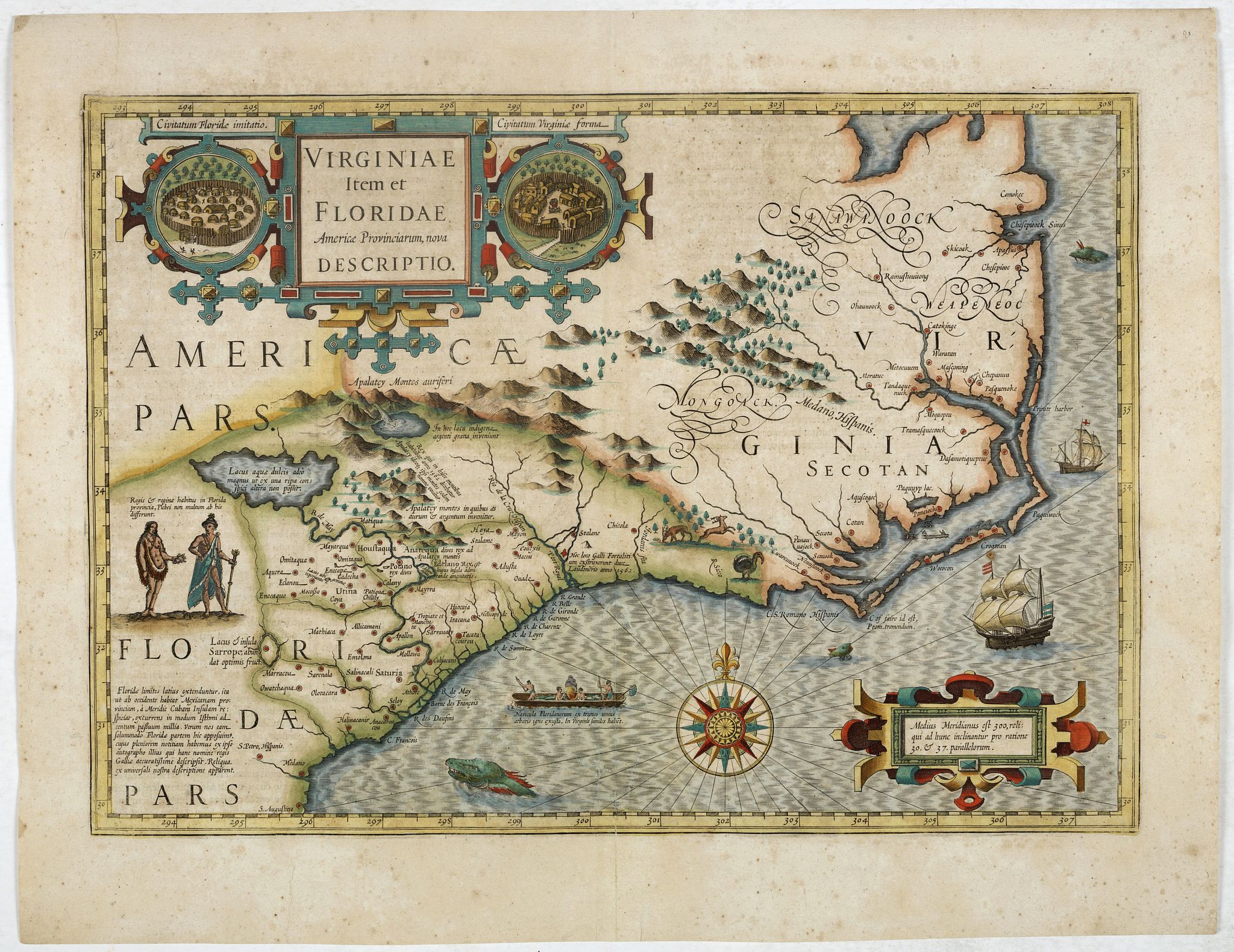 MERCATOR, G. / HONDIUS, J., Virginiae item et Floridae. . ., antique map, old maps