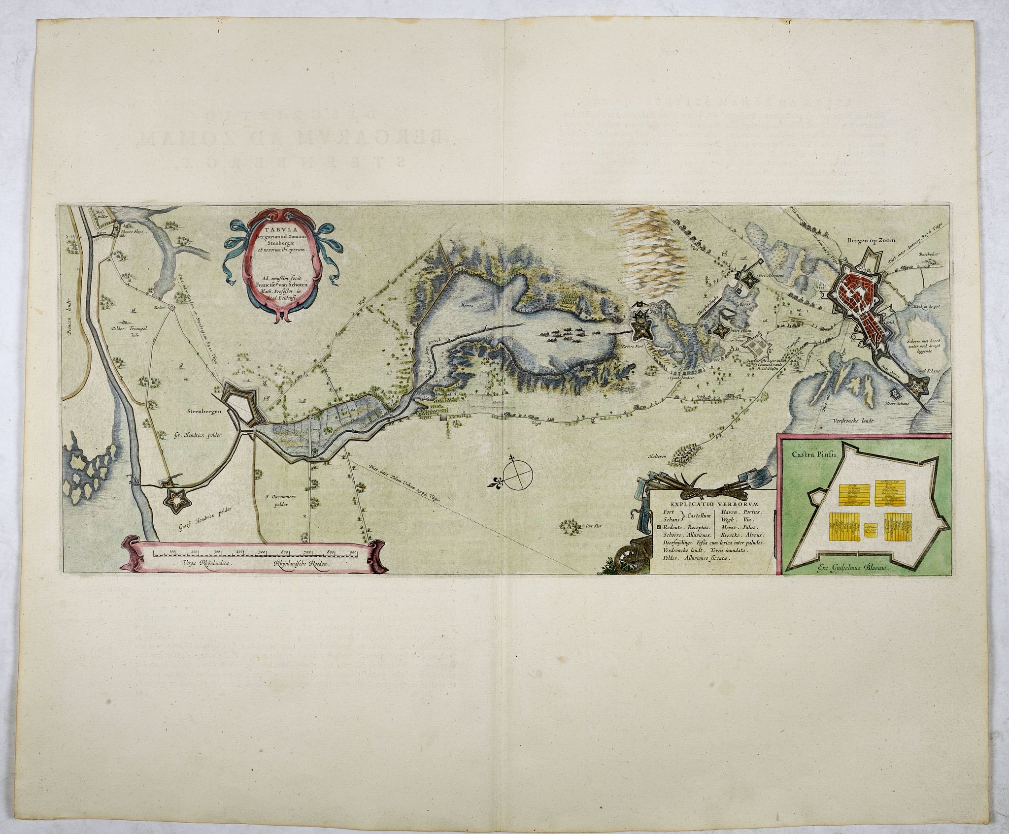 BLAEU, W., Tabula Bergarum ad Zoman Stenbergae., antique map, old maps
