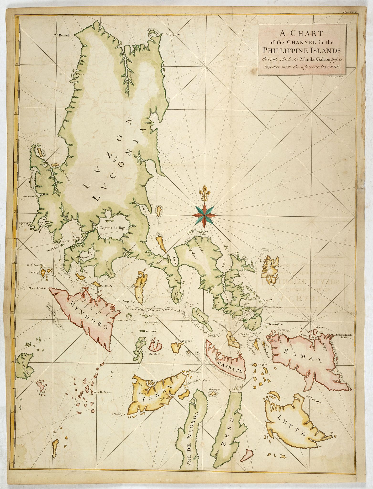 ANSON, G. / SEALE, R.W., A Chart of the Channel in the Phillippine Islands . . ., antique map, old maps