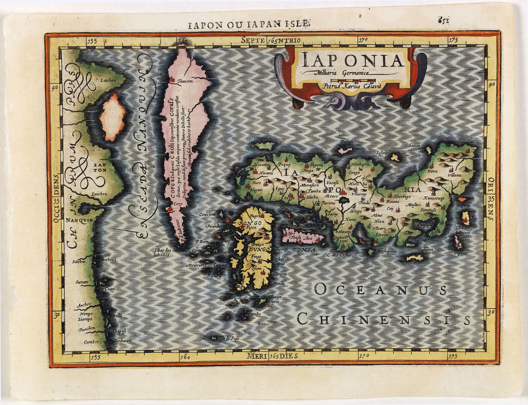 MERCATOR, G. / CLOPPENBURGH, J.E., IAPONIA., antique map, old maps