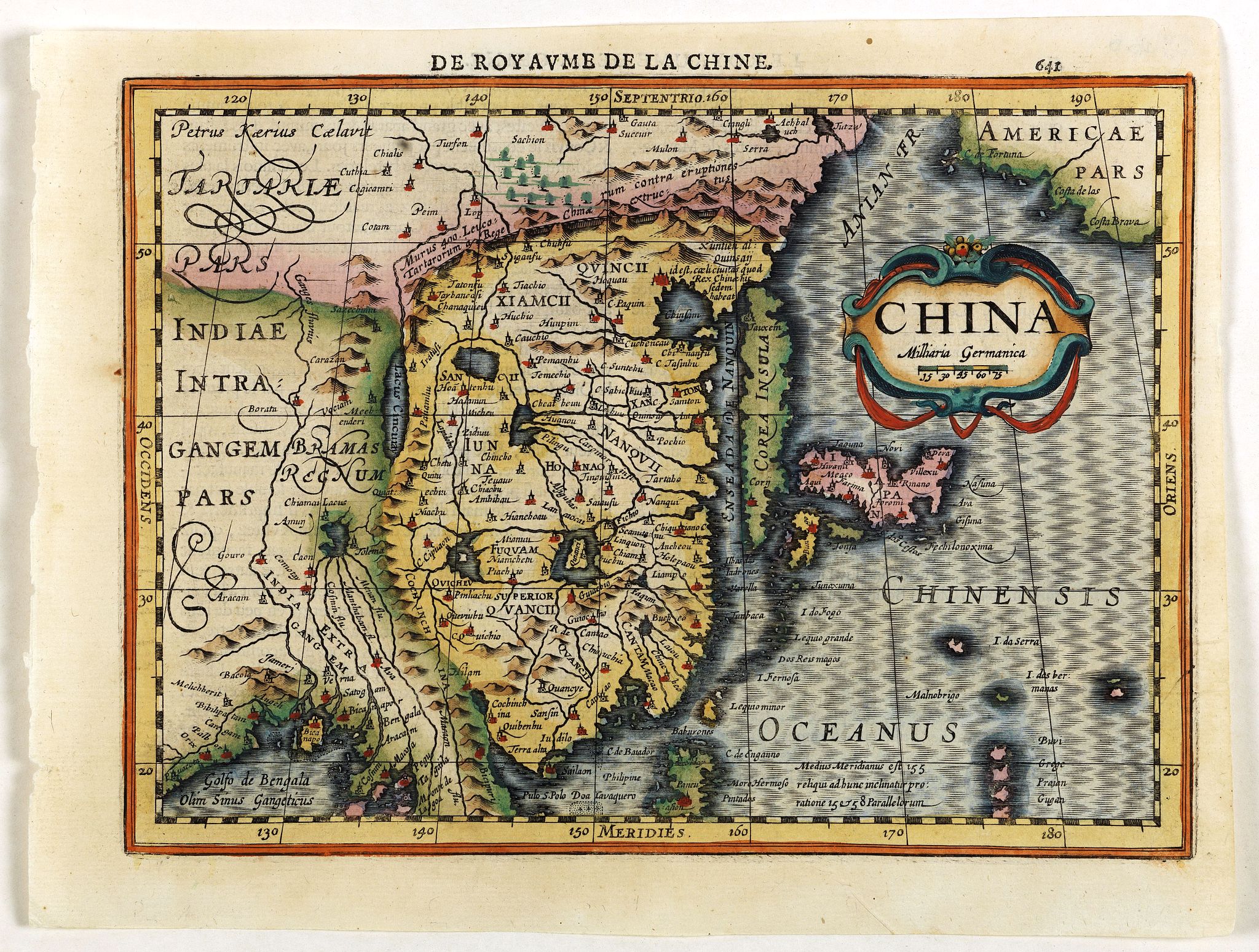 MERCATOR, G. / CLOPPENBURGH, J.E., China., antique map, old maps