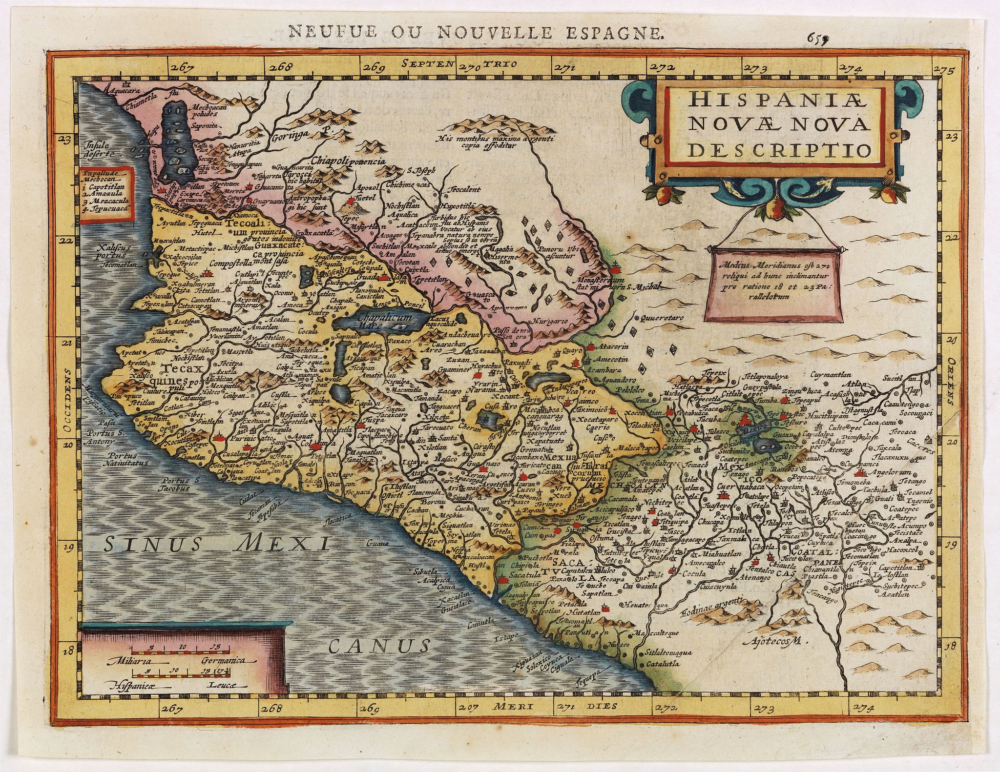 MERCATOR, G. / CLOPPENBURGH, J.E., Hispaniae Novae Nova Descriptio., antique map, old maps