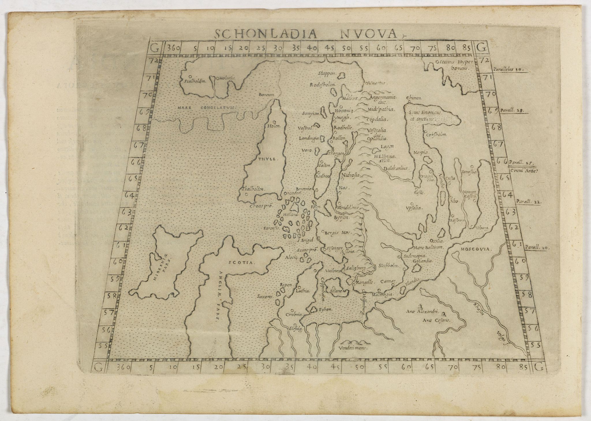 RUSCELLI, G., Schonladia Nuova., antique map, old maps