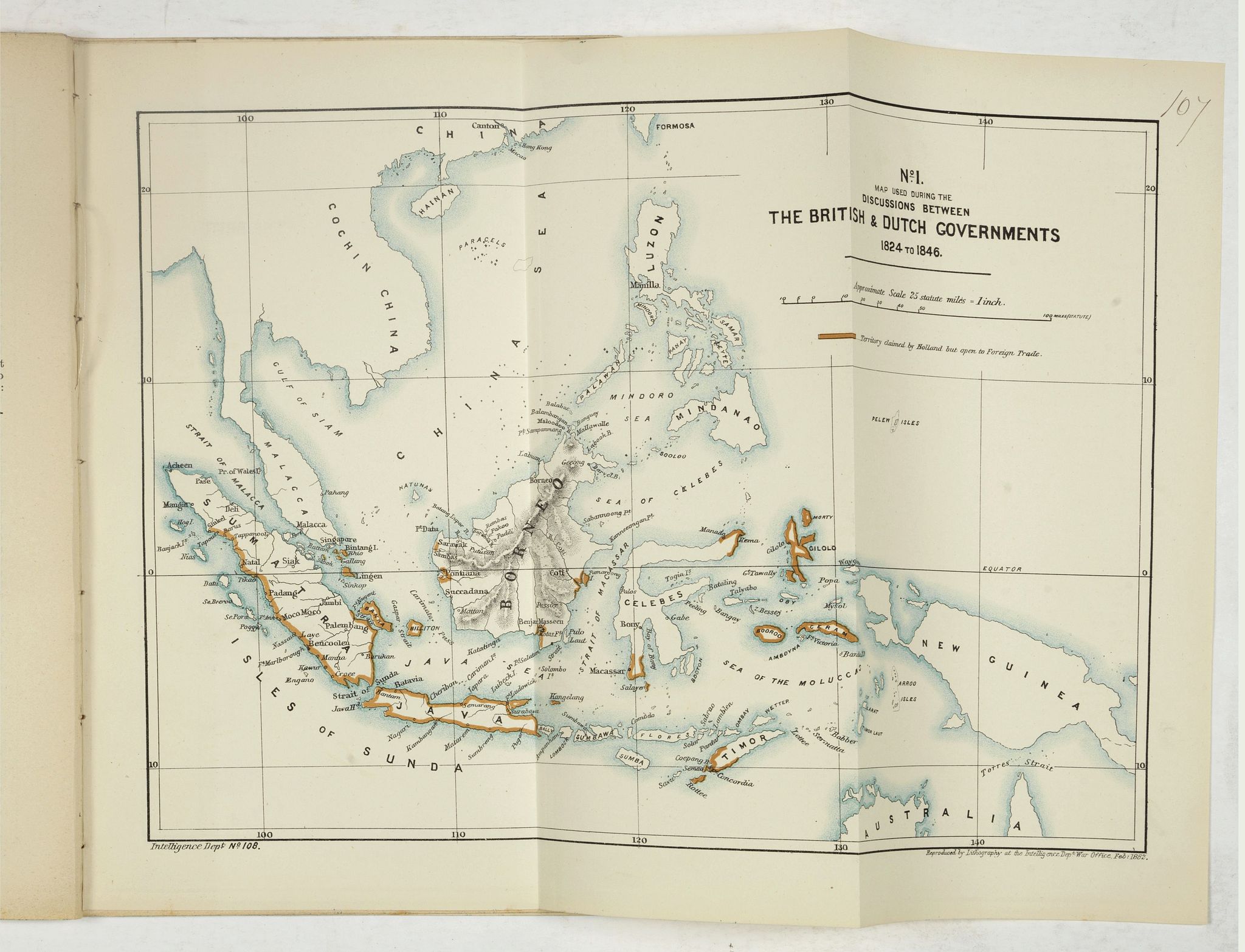 BRITISH NORTH BORNEO CHARTERED COMPANY, Papers relating to the affairs of Sulu and Borneo, and to the grant of a charter of incorporation of the British North Borneo Company. . . (with two folding maps of Indonesia), antique map, old maps