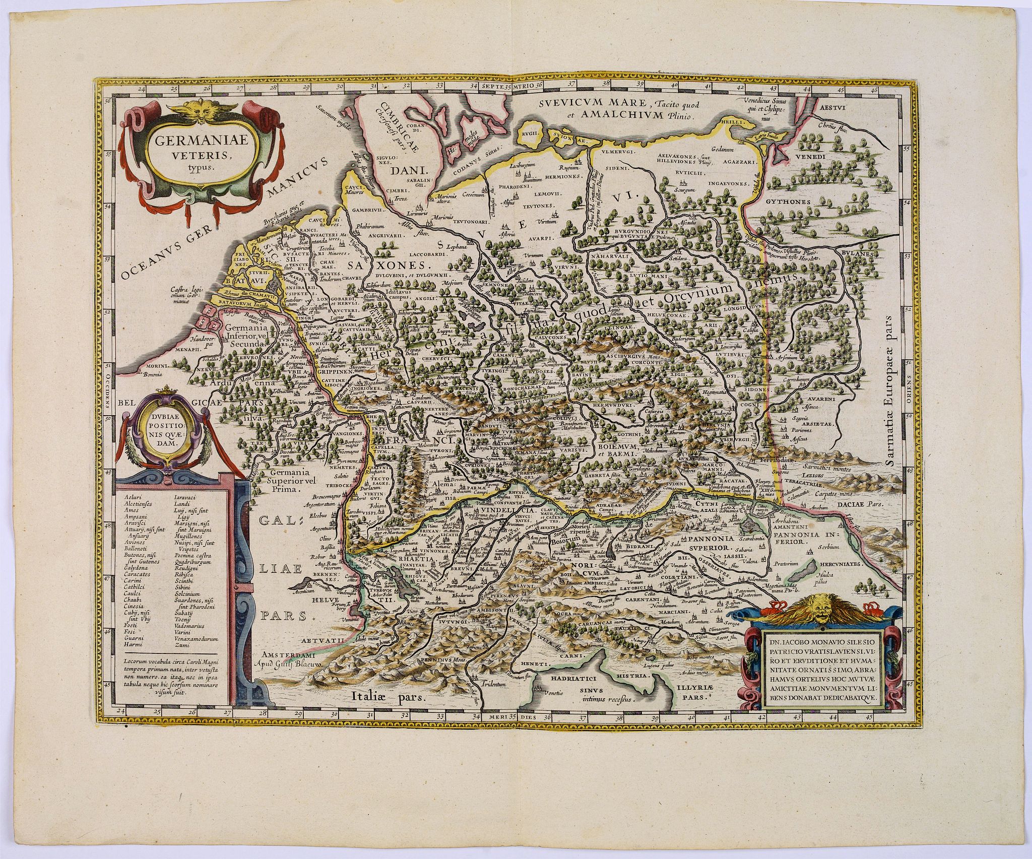 BLAEU, J., Germaniae veteris typus., antique map, old maps