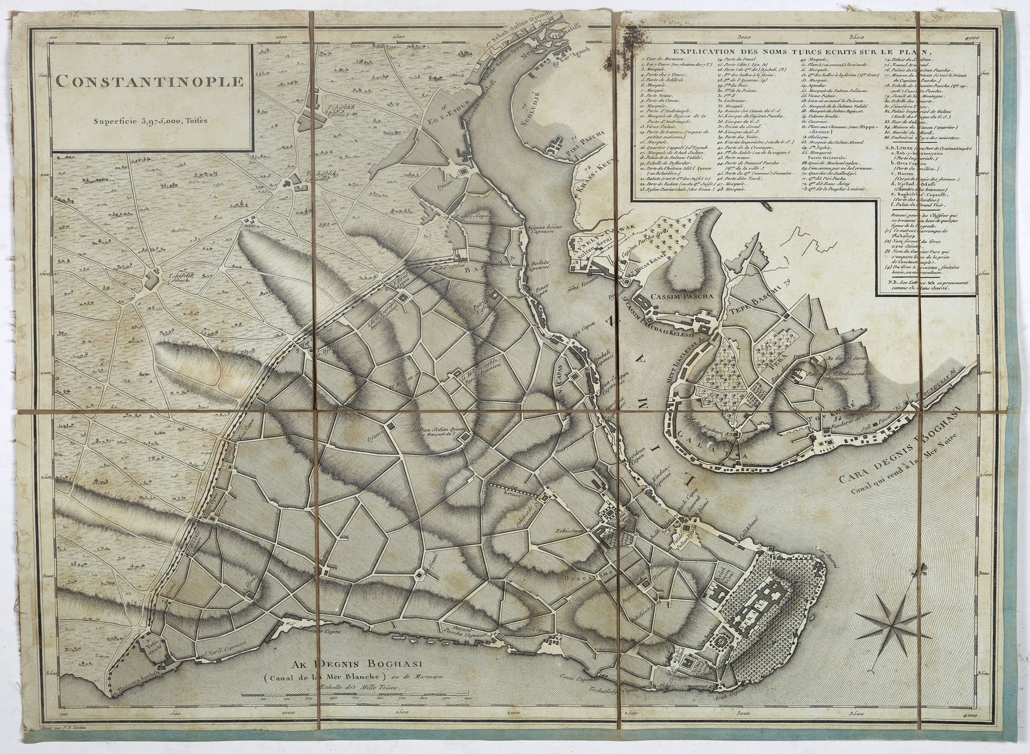 TARDIEU, P-F, Constantinople., antique map, old maps