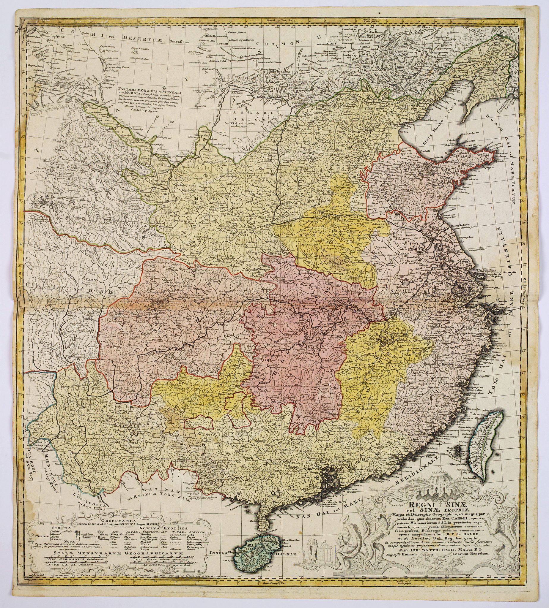HOMANN HEIRS., Regni Sinae vel Sinae propriae.., antique map, old maps