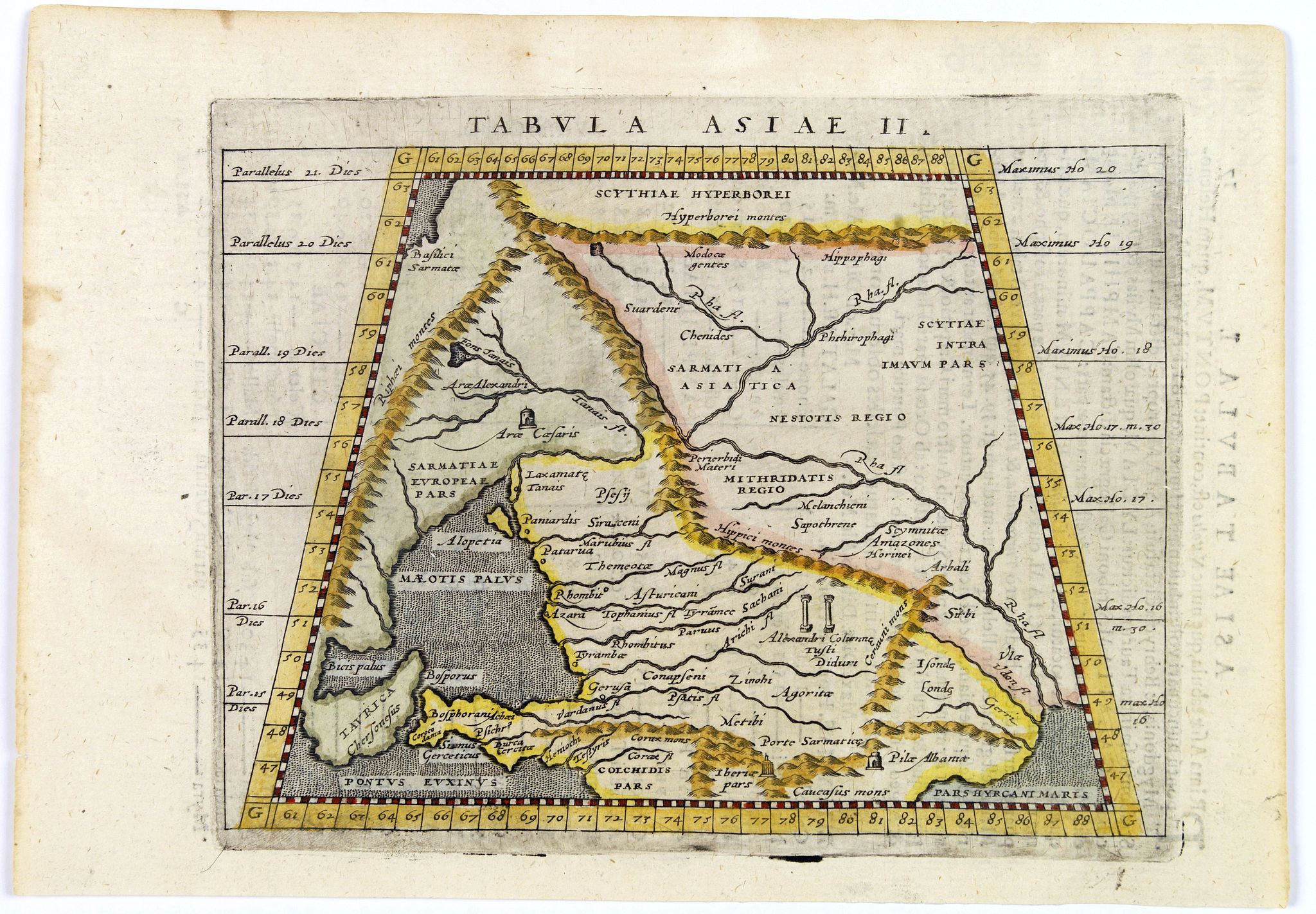 PTOLEMY / MAGINI, G.A., Tabula Asiae II., antique map, old maps