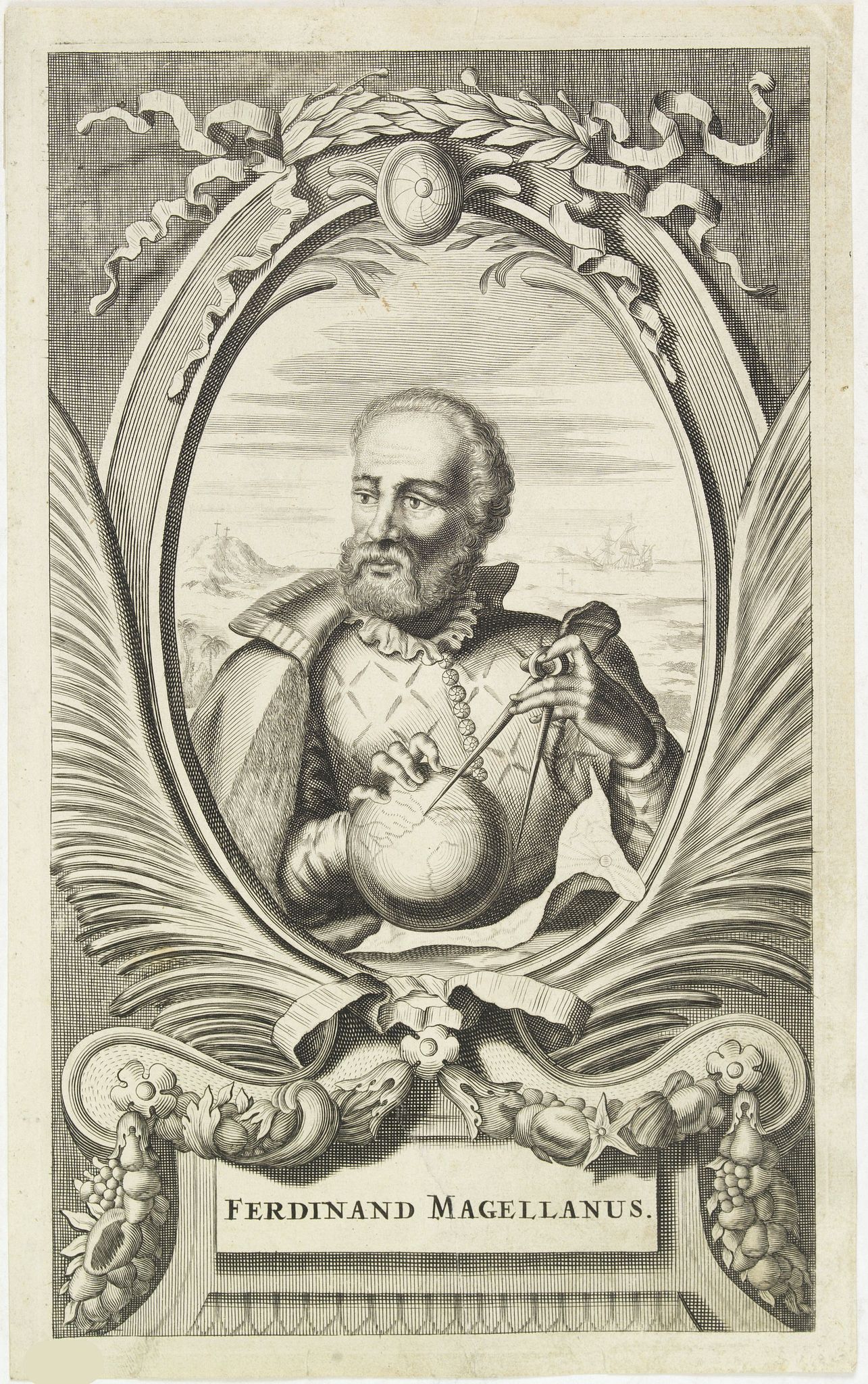 ANONYMOUS, Ferdinand Magellanus., antique map, old maps