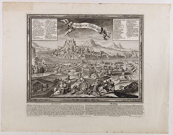 ENGELBRECHT, M., Salisburgum, Salssburg., antique map, old maps
