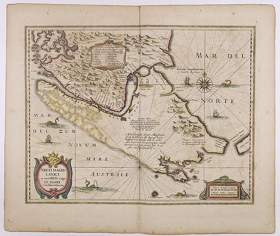 HONDIUS, H., Freti Magellanici ac novi Freti vulgo Le Maire. . ., antique map, old maps