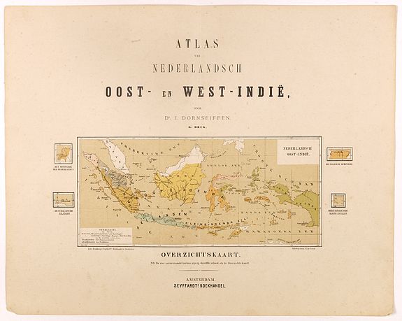 DORNSEIFFEN, I., Overzichtskaart van den Nederlandsch oost Indischen Archipel., antique map, old maps