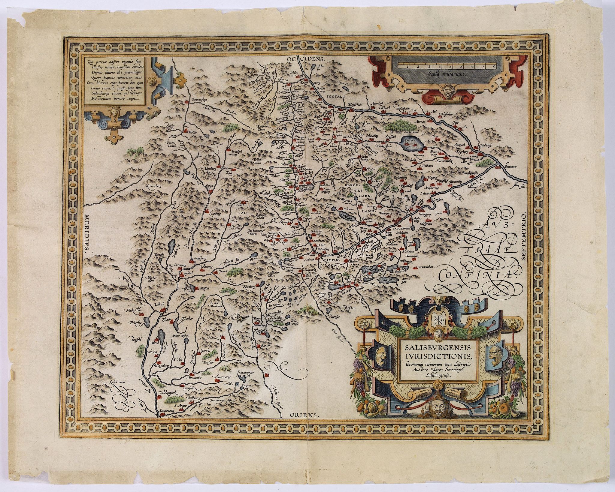 ORTELIUS, A., Salisburgensis Jurisdictionis. . ., antique map, old maps