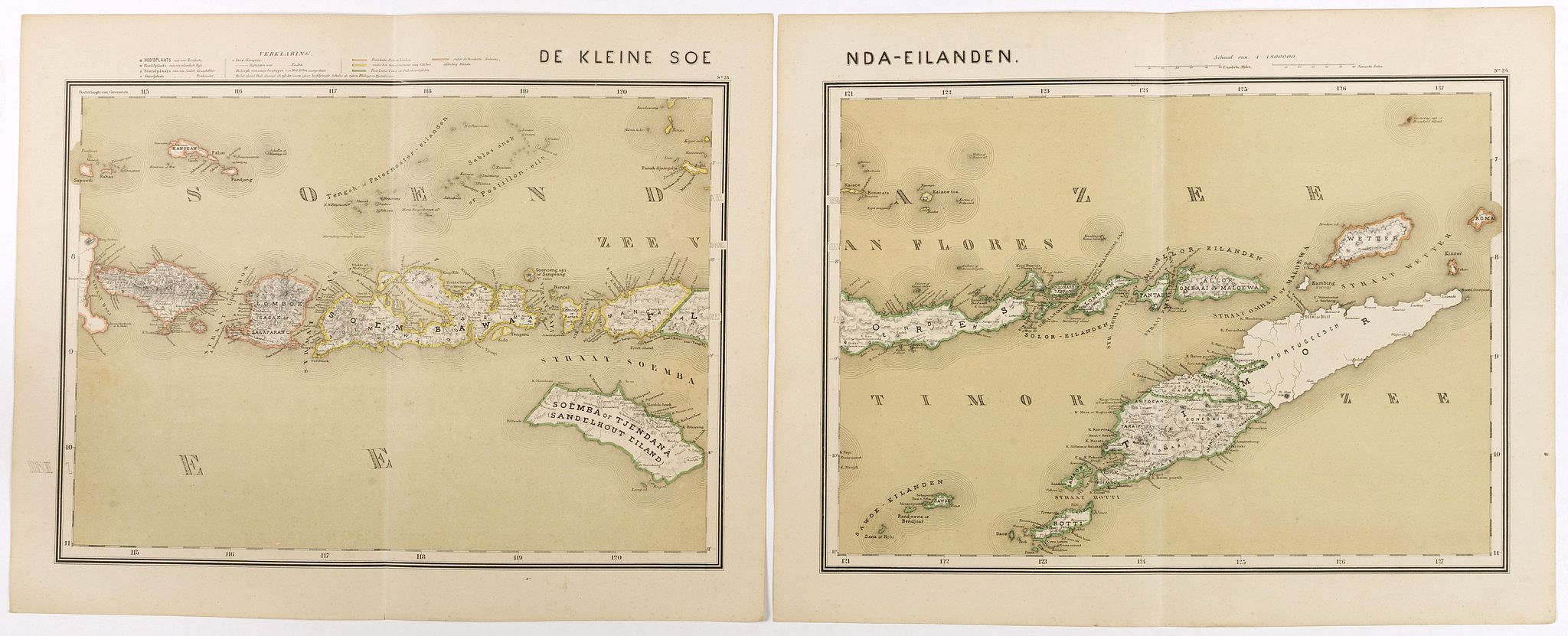 DORNSEIFFEN, I., De kleine Soenda-Eilanden. Schaal van 1:800000., antique map, old maps