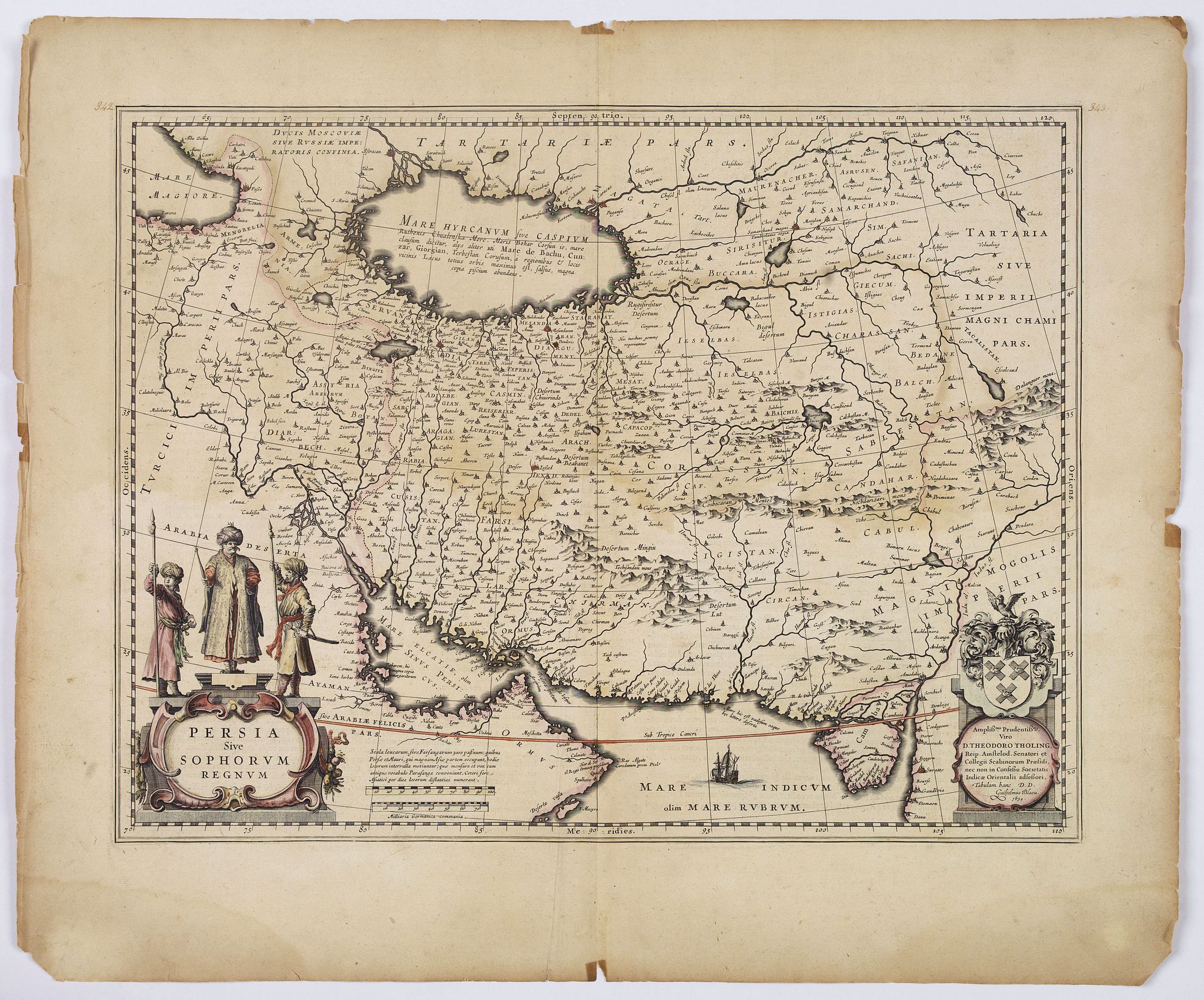 BLAEU, W., Persia sive Sophorum Regnum., antique map, old maps