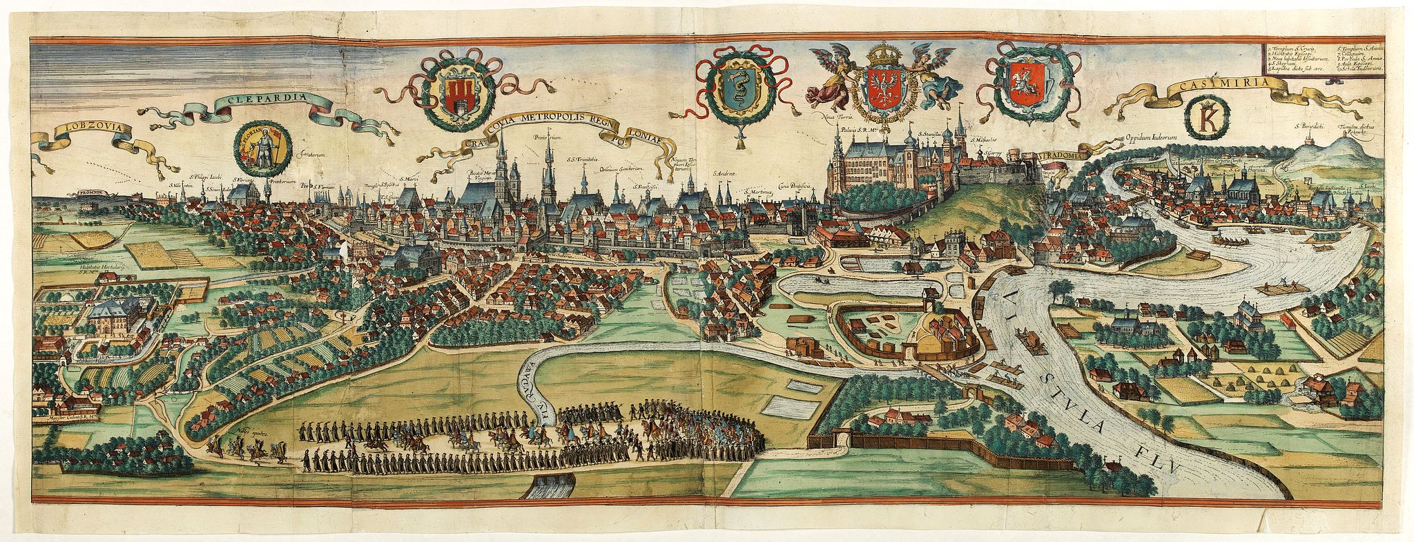 BRAUN, G. / HOGENBERG, F., Cracovia Metropolis Regni Poloniae., antique map, old maps