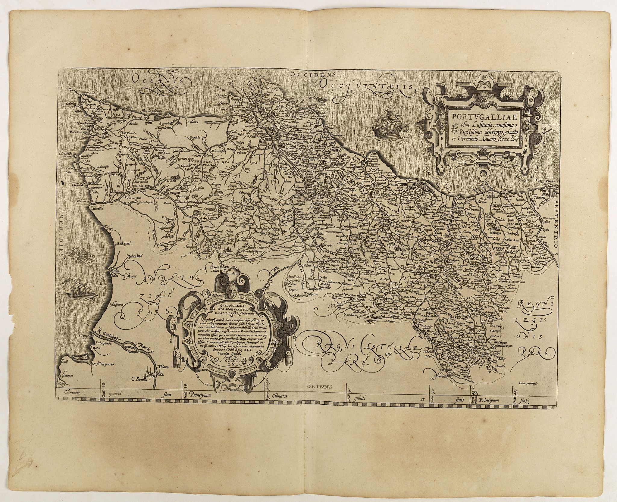 ORTELIUS, A., Portugalliae que olim Lusitania., antique map, old maps