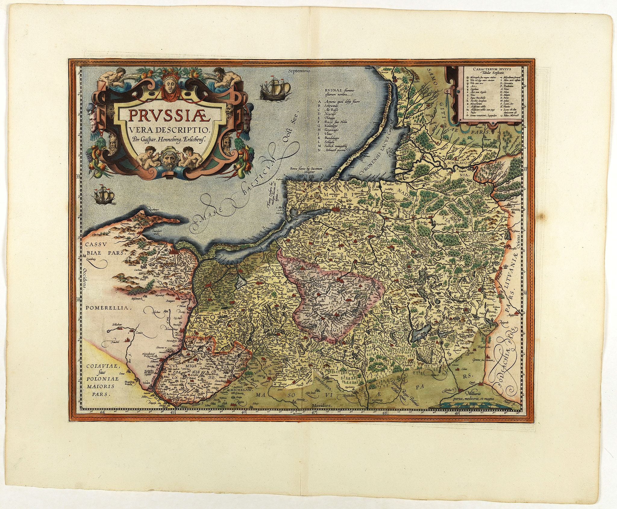 ORTELIUS, A., Prussiae descriptio. . ., antique map, old maps