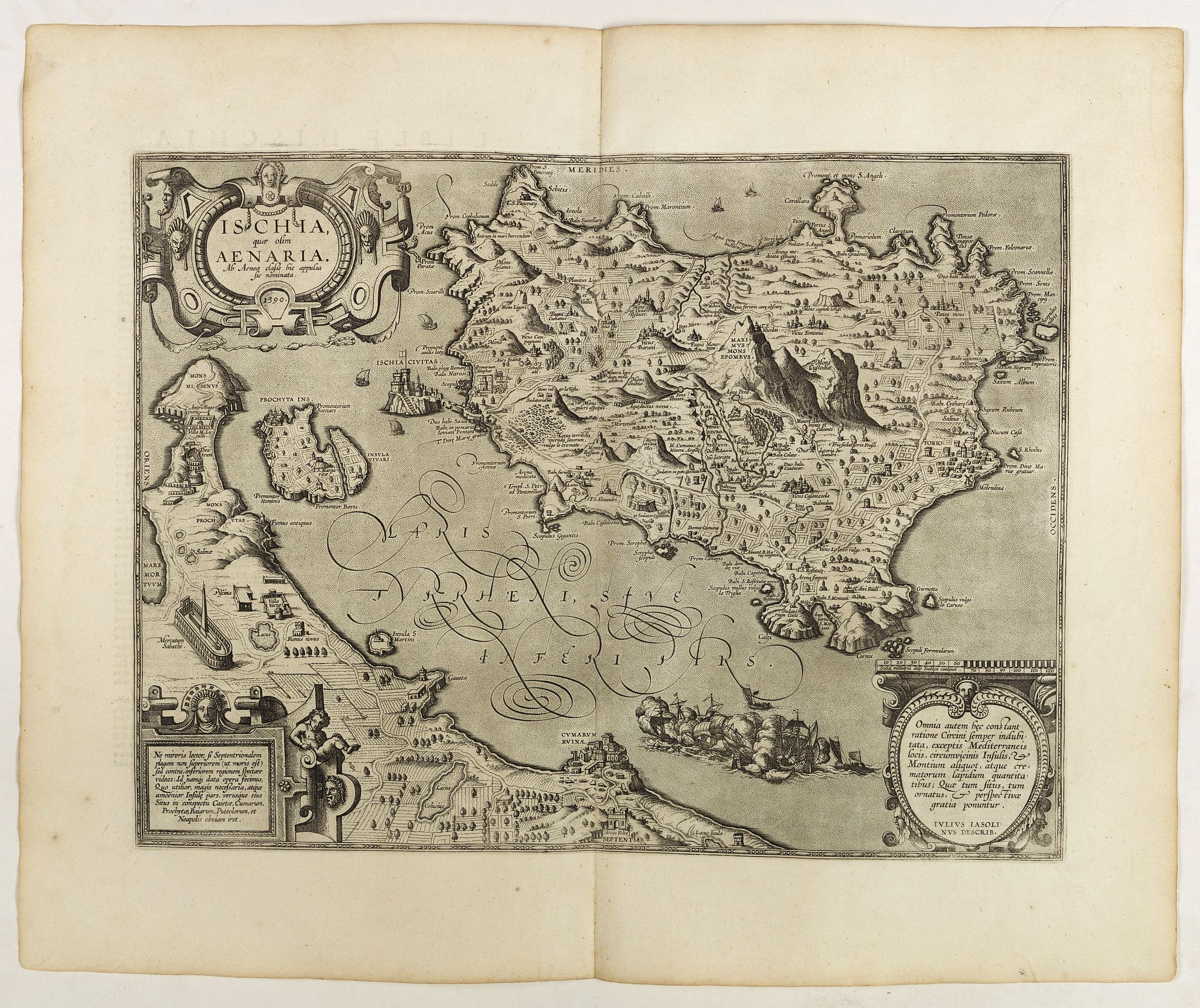 ORTELIUS, A., Ischia, quae olim Aenaria., antique map, old maps
