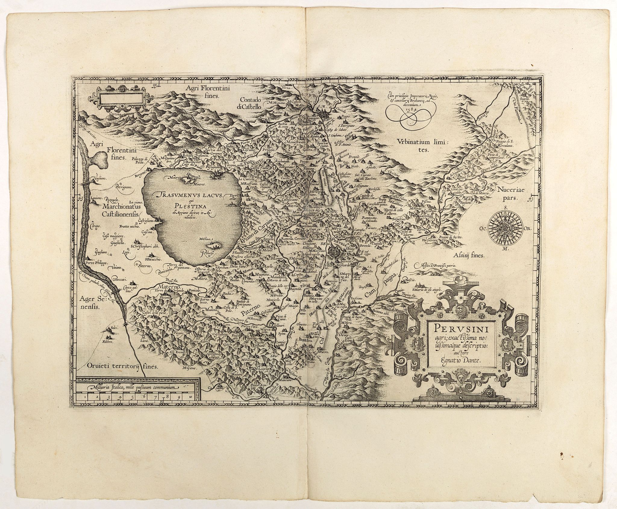 ORTELIUS, A., Perusini Agri., antique map, old maps