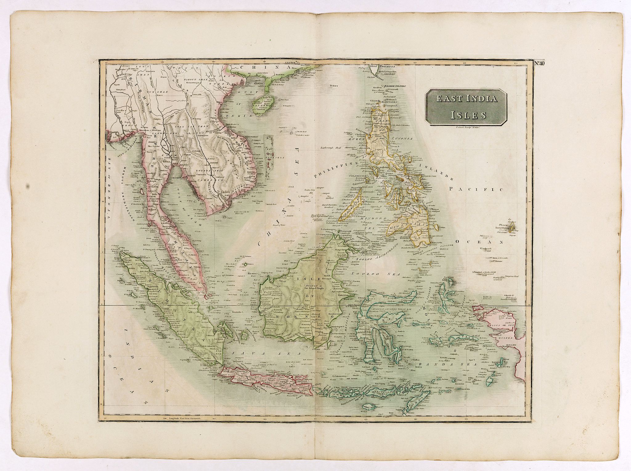 THOMSON, J., East India Isles., antique map, old maps