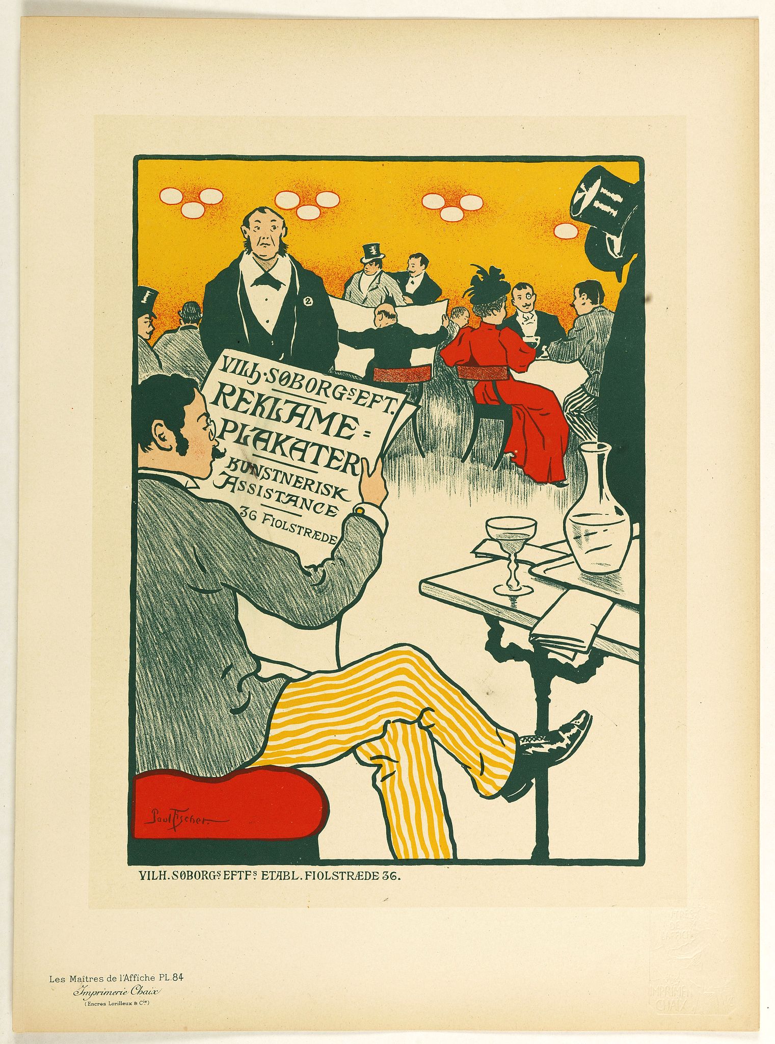 LES MAITRES DE L'AFFICHE, Recklame Plankater . . ., antique map, old maps