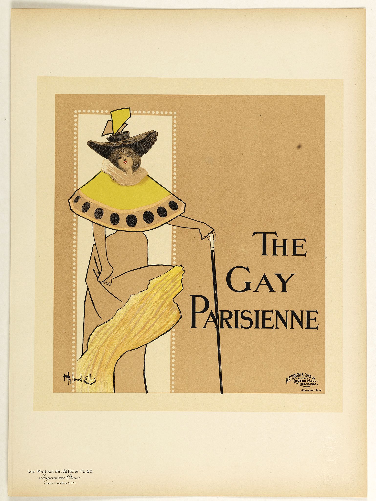 LES MAITRES DE L'AFFICHE, The Gay Parisienne., antique map, old maps