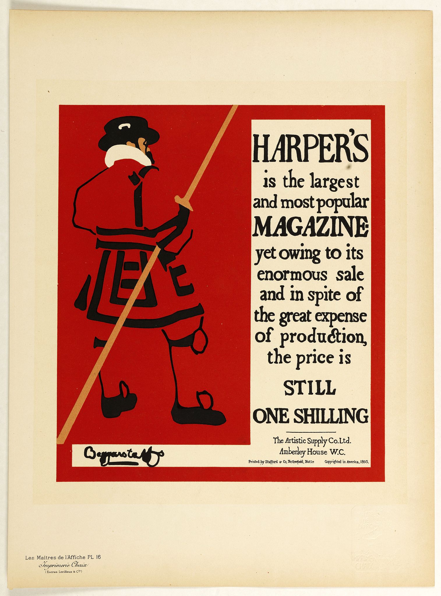 LES MAITRES DE L'AFFICHE, Harper's in the largest and most popular magazine . . ., antique map, old maps