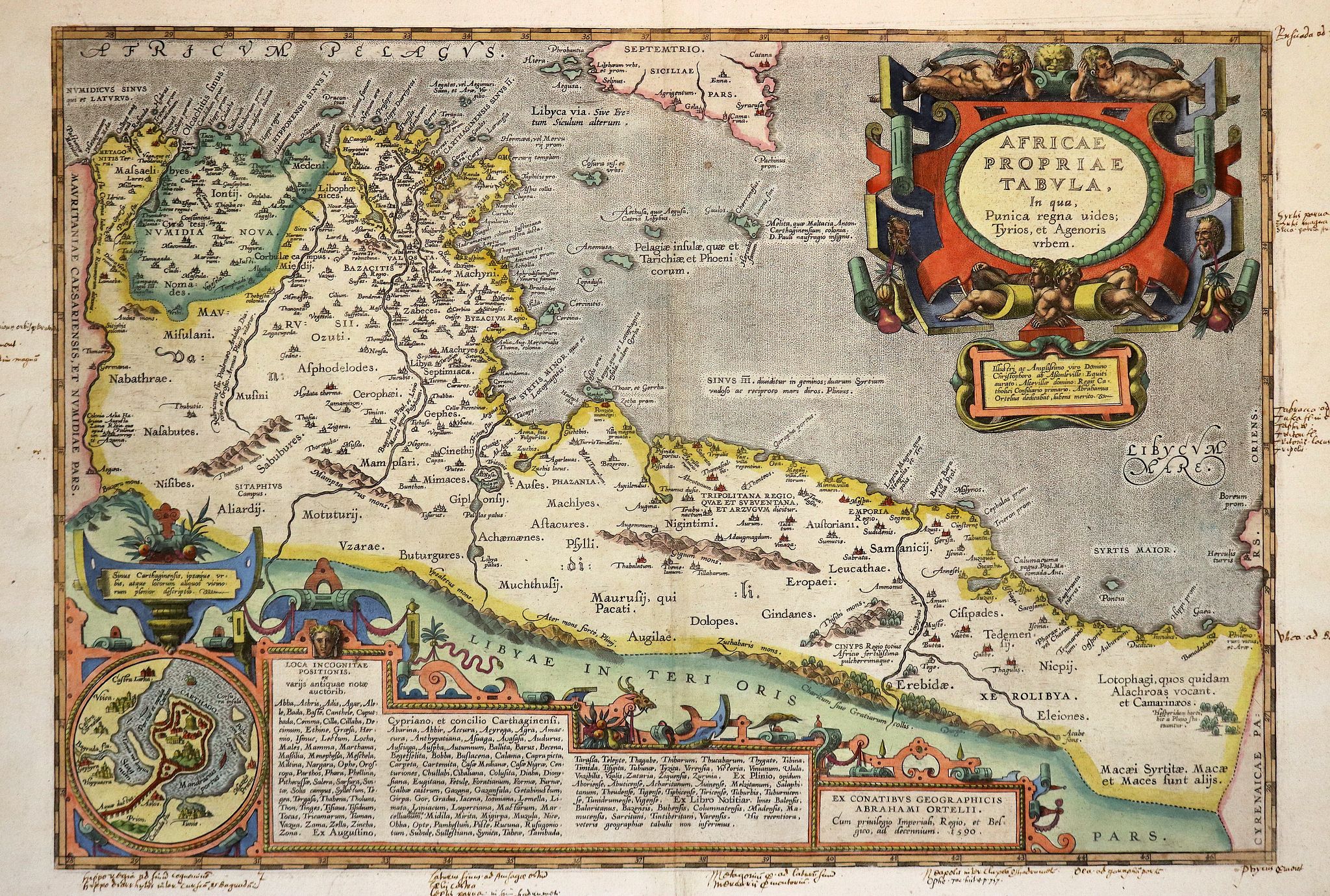 ORTELIUS, A., Africae propriae Tabula.., antique map, old maps