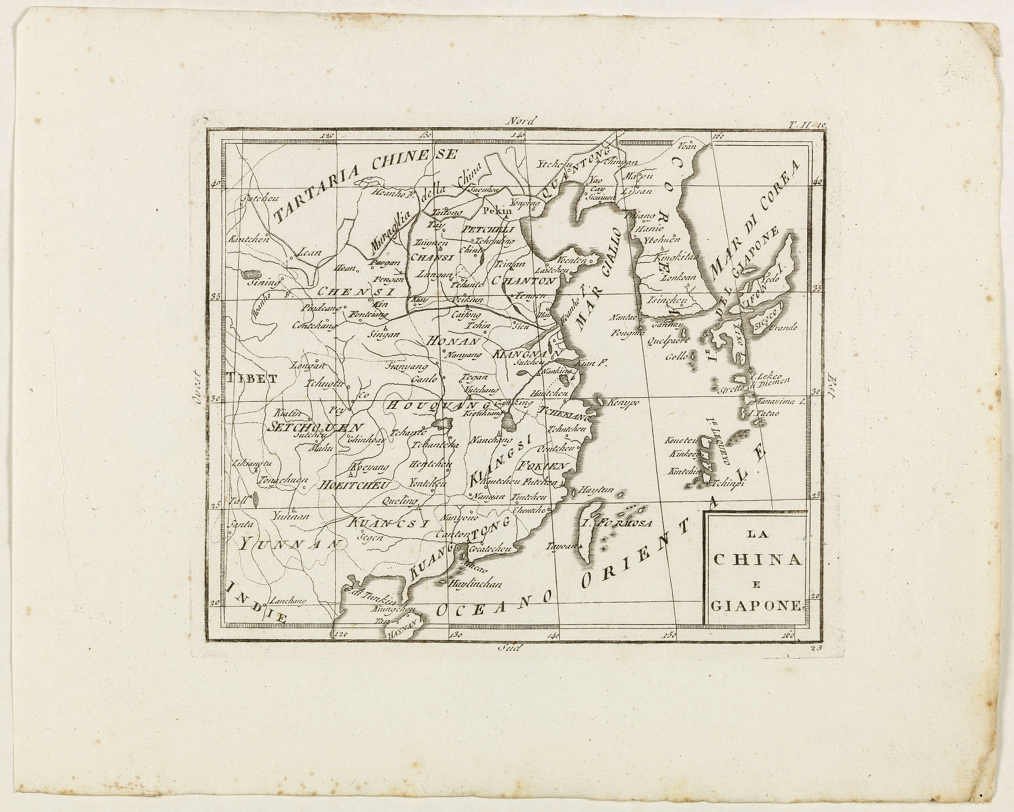 ZEMPEL, G., La China e Giapone., antique map, old maps