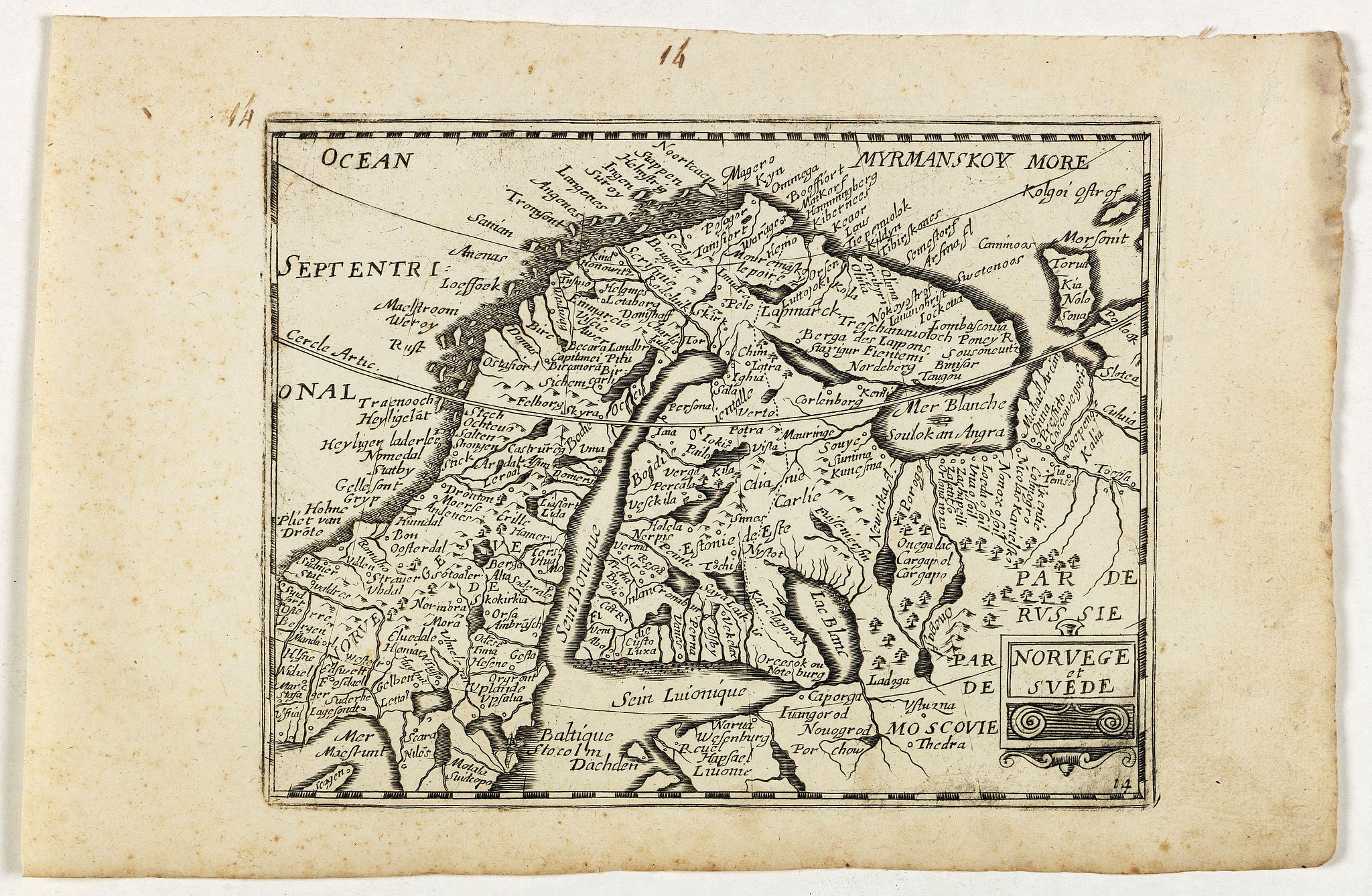 JOLLAIN, G., Norvege et Suede., antique map, old maps