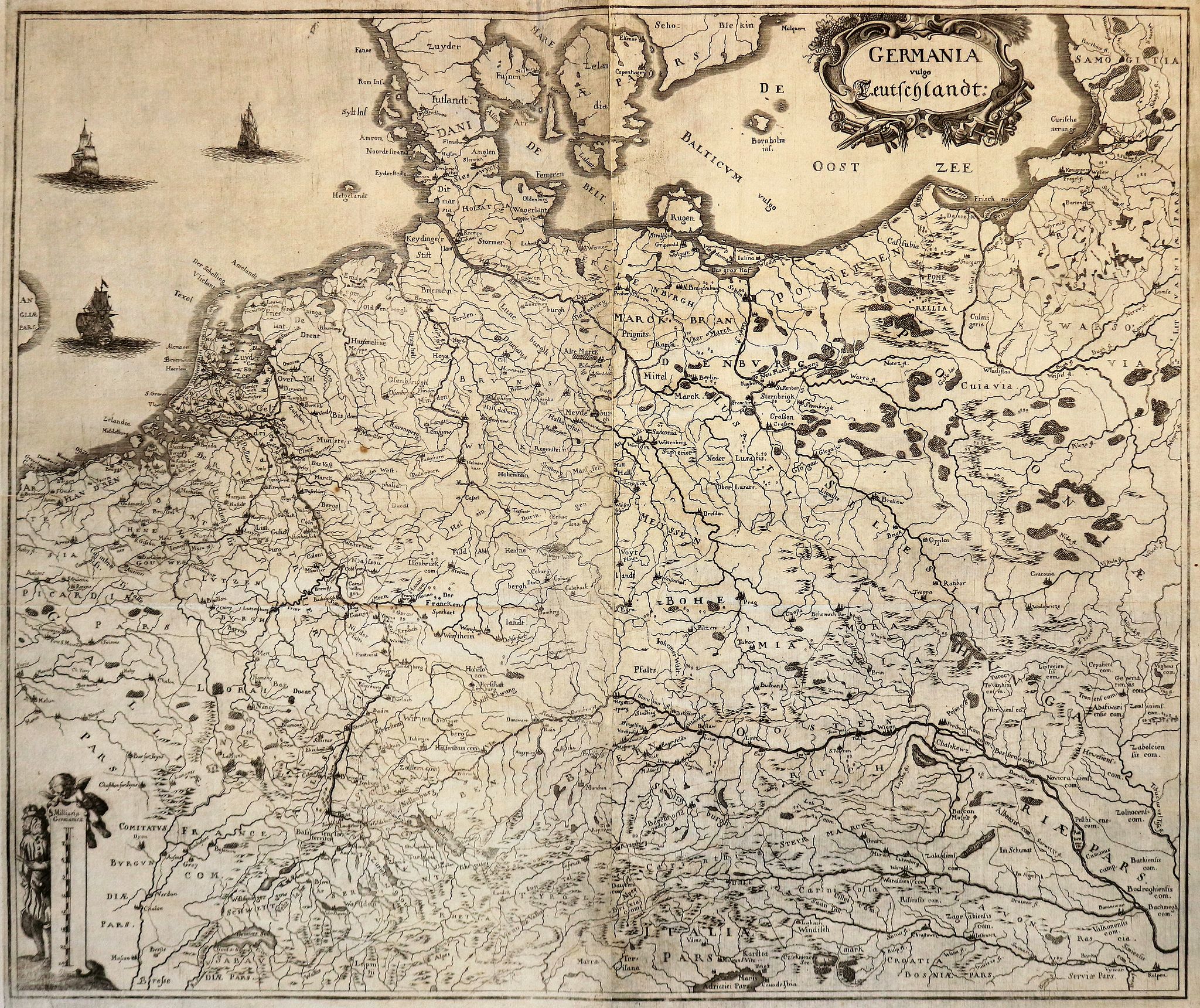 PRIORATO, G., GERMANIA vulgo Teutschlandt., antique map, old maps